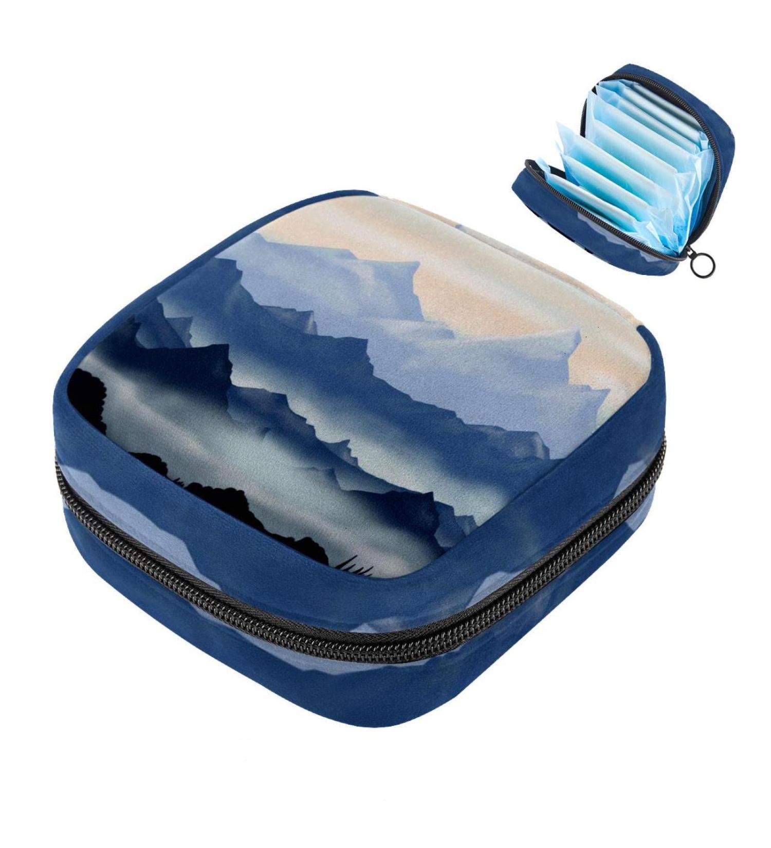 Durable Menstruation Pad Bag with Zipper | Women's Tampon Collection Bag - Stylish Winter Designs - Buy Online on GoSupps.com