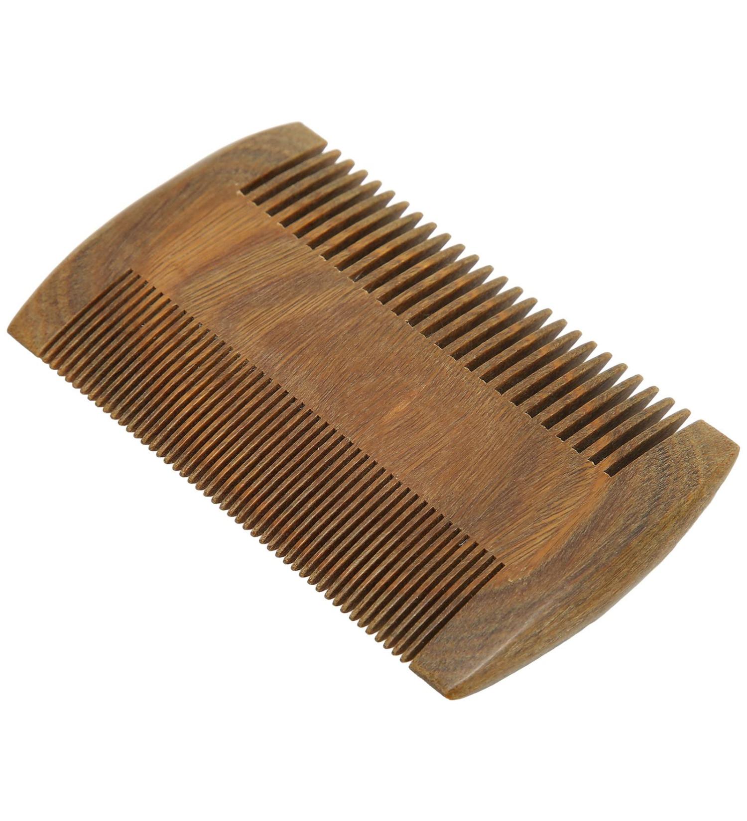 Double-Sided Wooden Lice Comb | Wide & Fine Teeth for Louse Removal & Beard Grooming - Perfect for Men - Buy Online on GoSupps.com