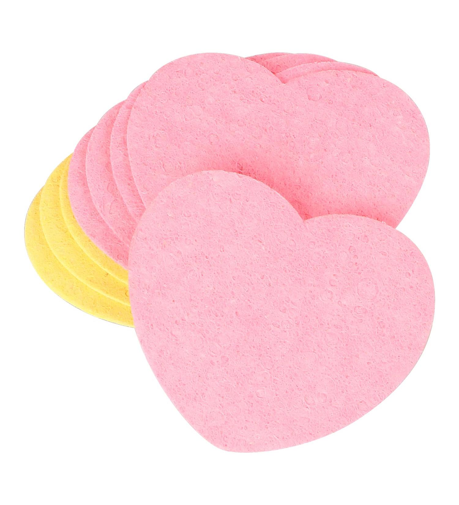 10 Pieces Facial Sponges Compressed Face Sponge Heart Shaped Face Paint Sponges Reusable Face Sponges Cleansing Face Painting Sponges for Skincare Routine and Makeup Remove - Buy Online on GoSupps.com