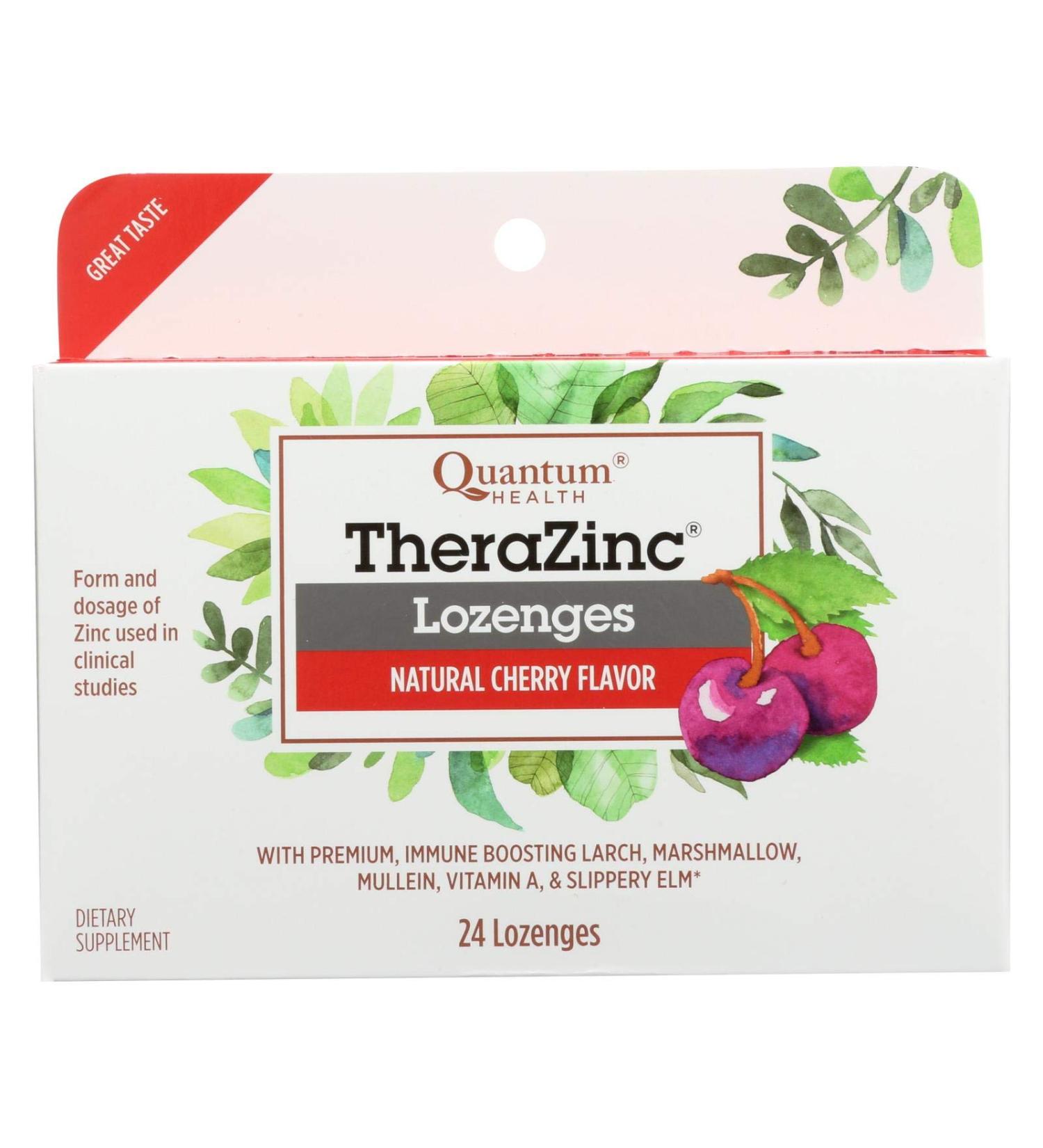 Quantum Research Cold Season Plus Zinc - Cherry - 24 lozenges