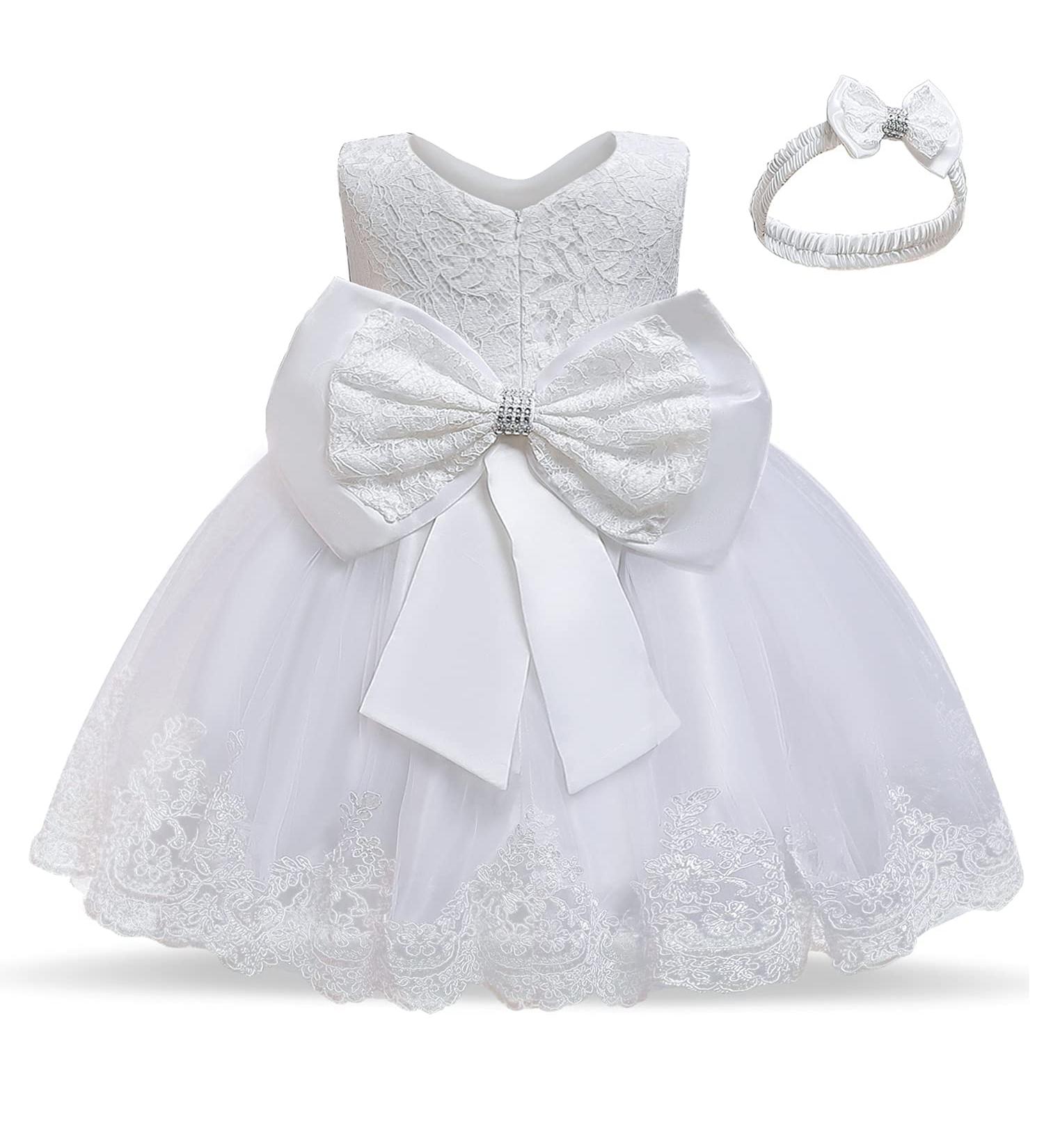 Toddler Baptism Pageant Dress | TTYAOVO Girls Princess Gown 3-4 Years | White - Buy Online on GoSupps.com