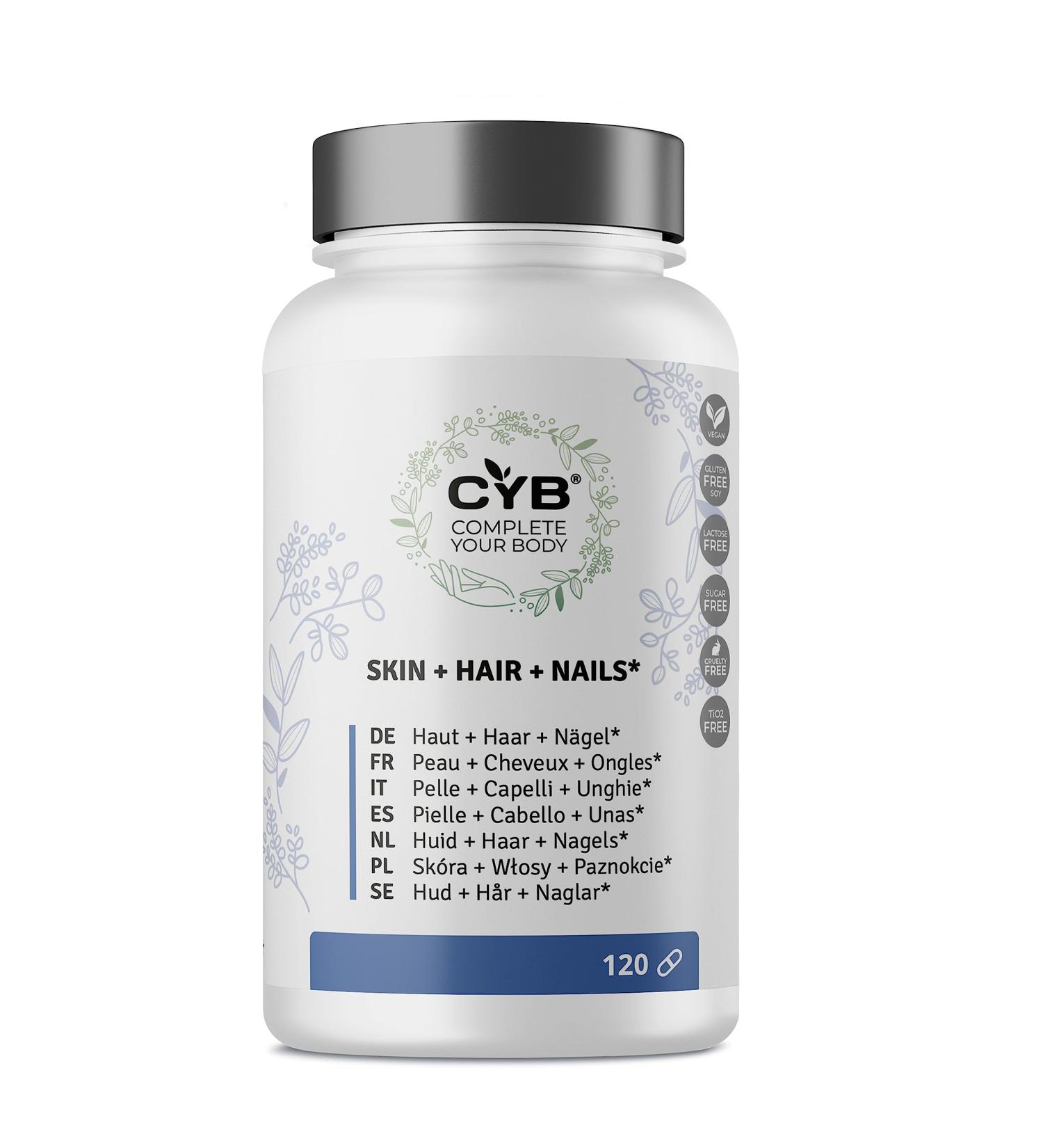 Buy Skin Hair Nails Capsules - Hair Vitamins (120 Vegan Capsules) | Biotin & Laboratory Tested for Healthy Hair Skin & Nails | 4-Month Supply - Buy Online on GoSupps.com