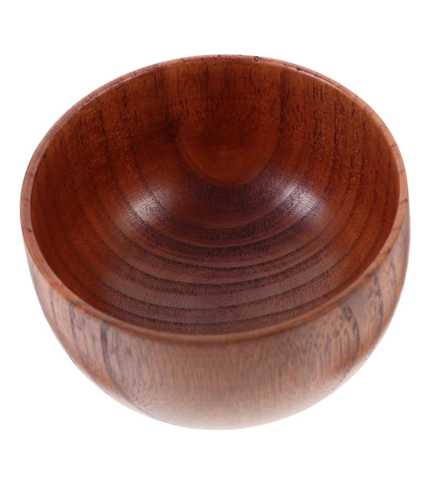FRCOLOR Wooden Shaving Bowl Set - 2pcs Men's Shaving Soap Cup & Brush - Premium Bamboo Barber Supplies - Buy Online on GoSupps.com