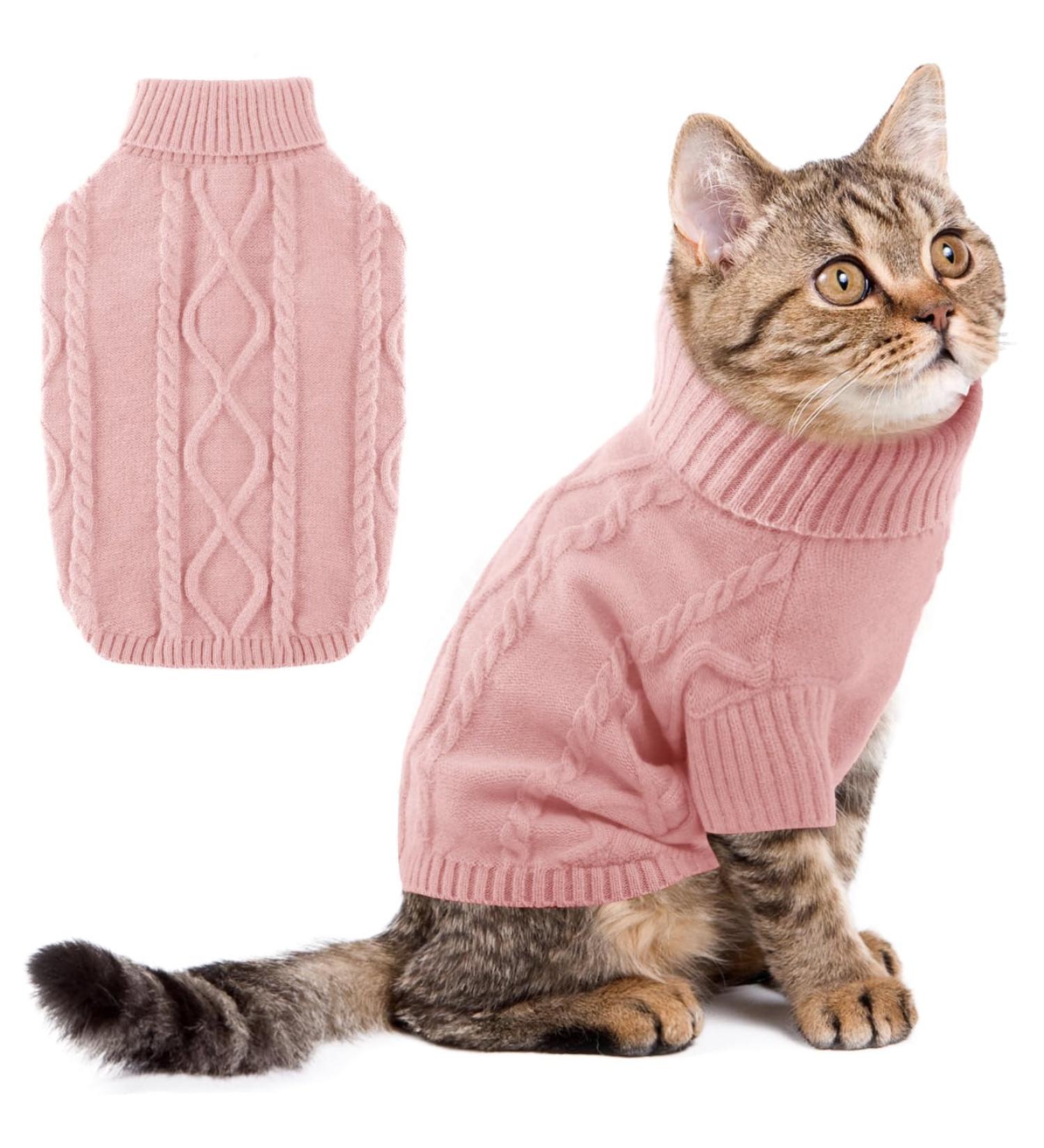 Alagirls Winter Fleece Dog Sweater - Warm Puppy Clothing for Medium Dogs & Kittens | Classic Knitted Christmas Pet Outfit - Buy Online on GoSupps.com