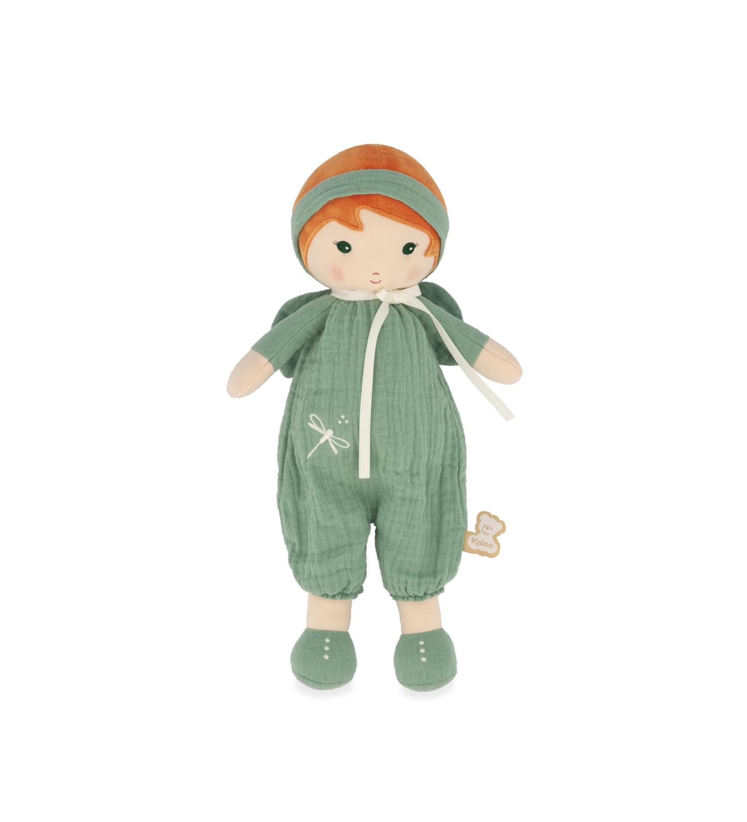 Kaloo Tendresse Olivia 32cm Rag Doll in Muslin Dungarees | Customisable Gift Box | Ages 0 - Buy Online on GoSupps.com