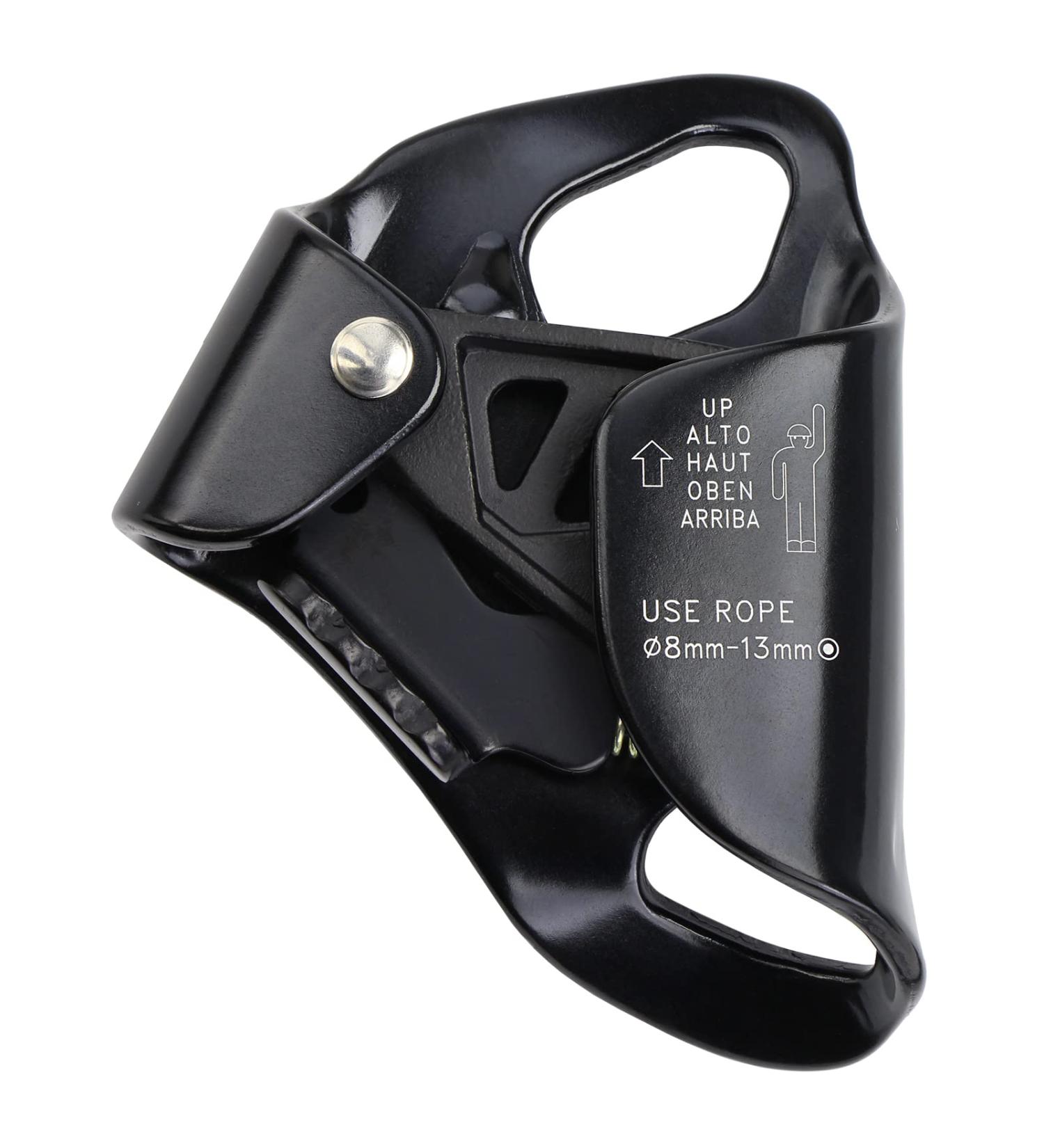 ALPIDEX Chest Ascender Clamp | Climbing Rope Ascender for 8-13mm Fixed Rope | Black - Perfect for Climbing & Outdoor Adventures - Buy Online on GoSupps.com