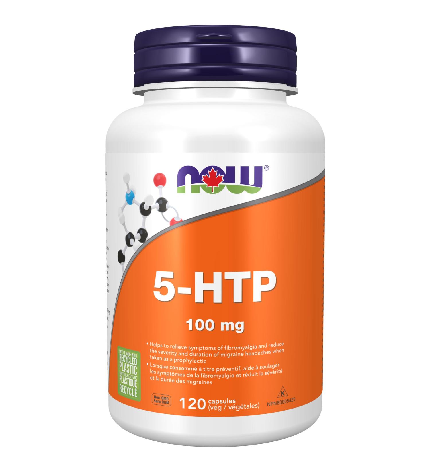NOW Supplements 5-HTP (5-Hydroxytryptophan) 100mg Capsules 120 Count - Buy Online on GoSupps.com