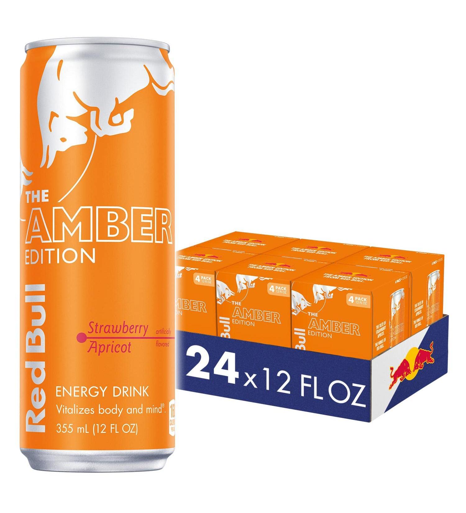 Red Bull Energy Drink Amber Edition Strawberry Apricot 12 fl oz (24 Pack) - Buy Online on GoSupps.com