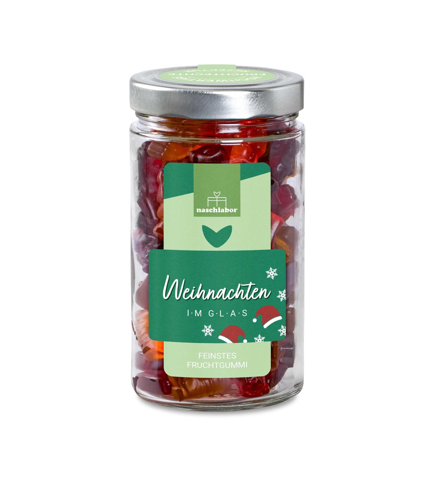  naschlabor XL Christmas in a glass jar gift 530 g | The great gift for Christmas | Christmas gift | fruit candy gift in a practical jar - Buy Online on GoSupps.com