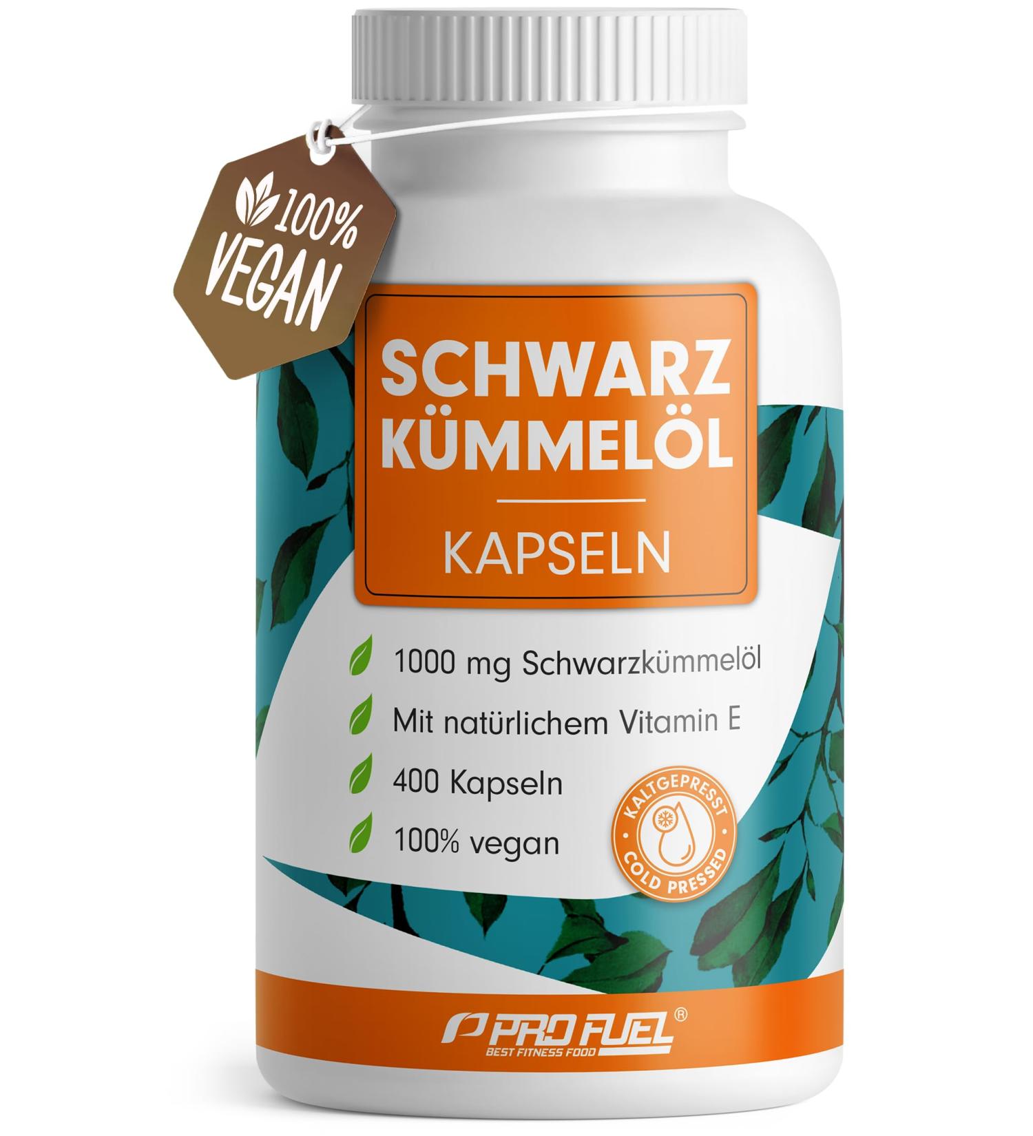 Buy 400x Vegan Black Cumin Oil Capsules 1000mg - Gelatin-Free Natural Vitamin E Certified & Laboratory Tested - 200 Day Supply - Buy Online on GoSupps.com