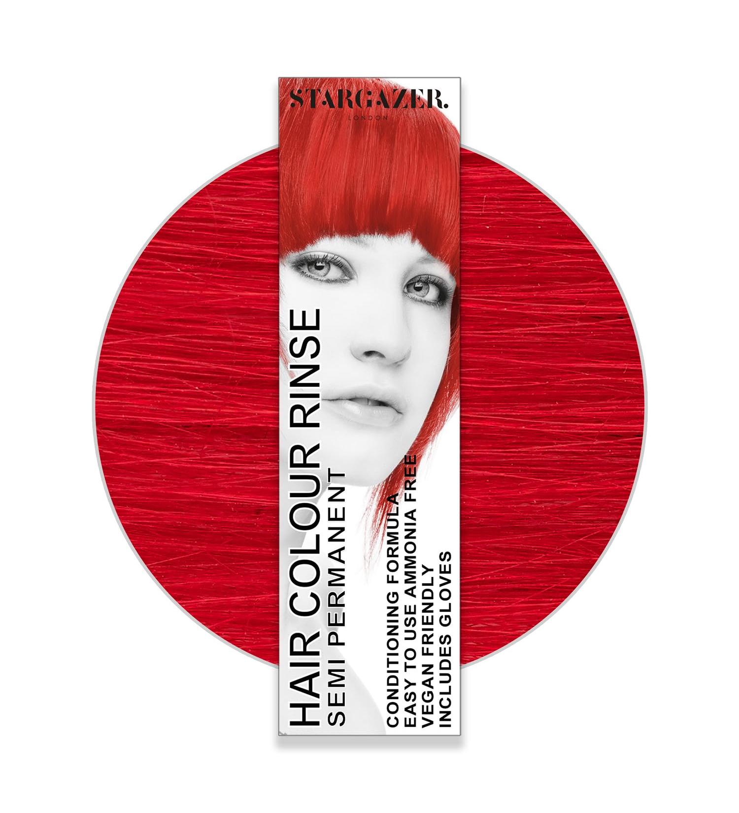 Stargazer Hot Red Semi Permanent Hair Dye 70ml - Vibrant Hot Red Color - Buy Online on GoSupps.com