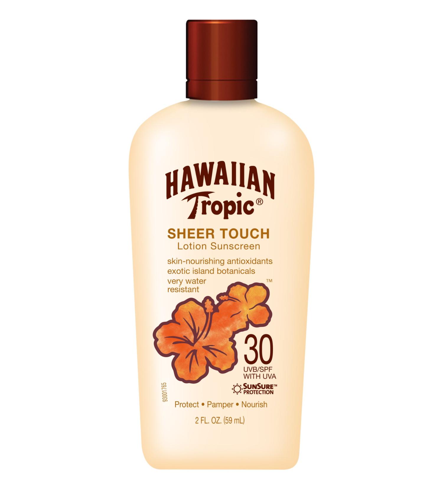 Hawaiian Tropic Sheer Touch Lotion Sunscreen SPF 30  2oz | Travel Size Sunscreen  Hawaiian Tropic Sunscreen SPF 30  Sunblock  Travel Sunscreen  Mini Sunscreen SPF 30  2oz
