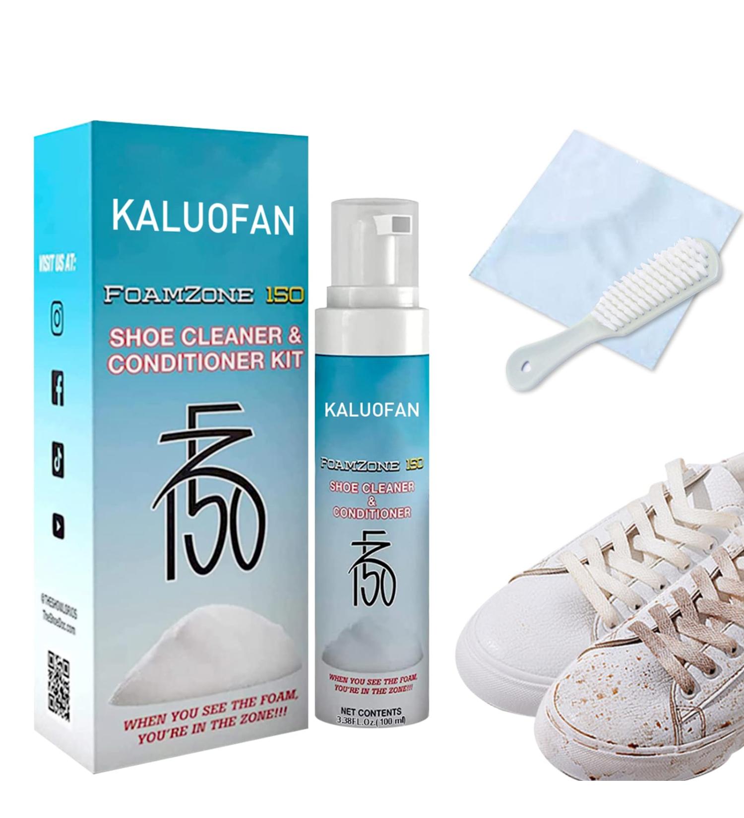 Kaluofan Fz150 Shoe Cleaner Kit - Foamzone 150 Shoe Cleaning Set with Brush and Towel - Buy Online on GoSupps.com