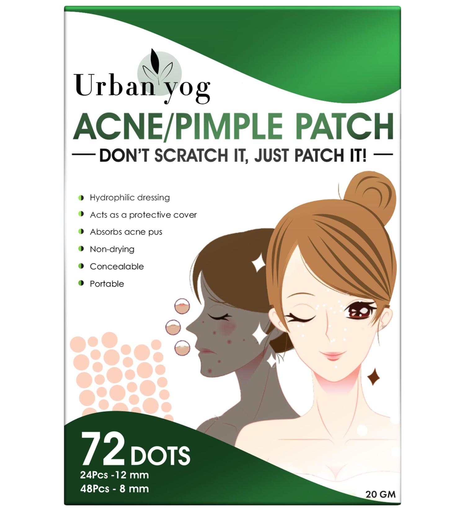 Acne Pimple Patch - 72 Invisible Hydrocolloid Stickers for Overnight Acne Treatment | Fast-Absorbing Patch for Clear Skin - Buy Online on GoSupps.com