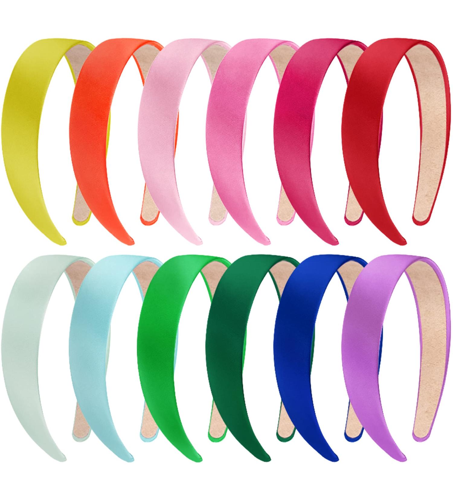 SIQUK 12pcs Satin Hair Ties & Slide-Resistant Headbands - Colorful Hair Accessories for Women & Girls - Buy Online on GoSupps.com