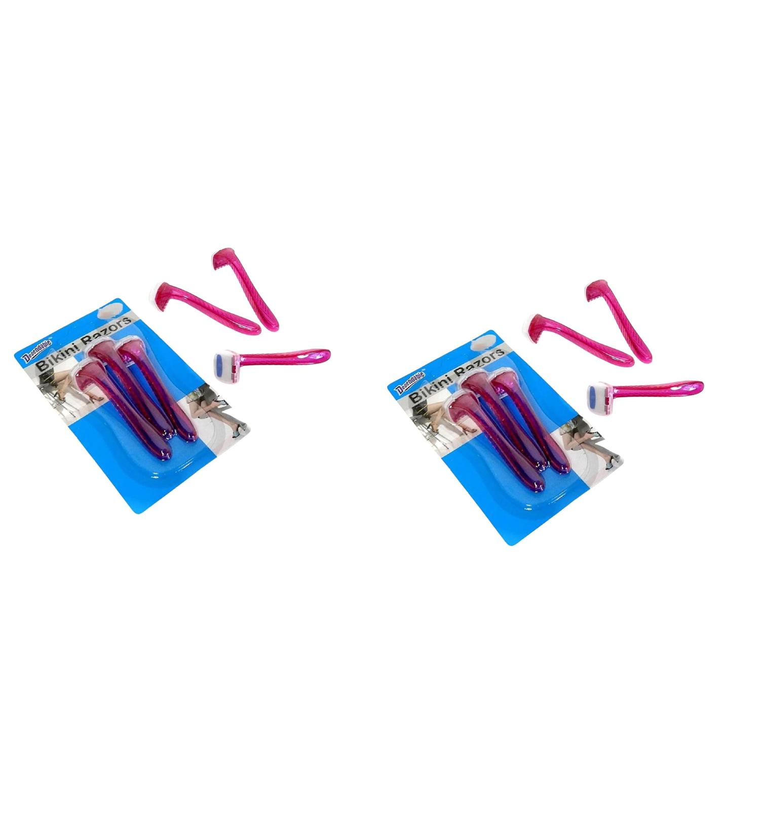 Bikini Razors 2 Pack - 6 Pieces for Brazilian Shave | Women's Personal Bikini Shaver Set - Buy Online on GoSupps.com