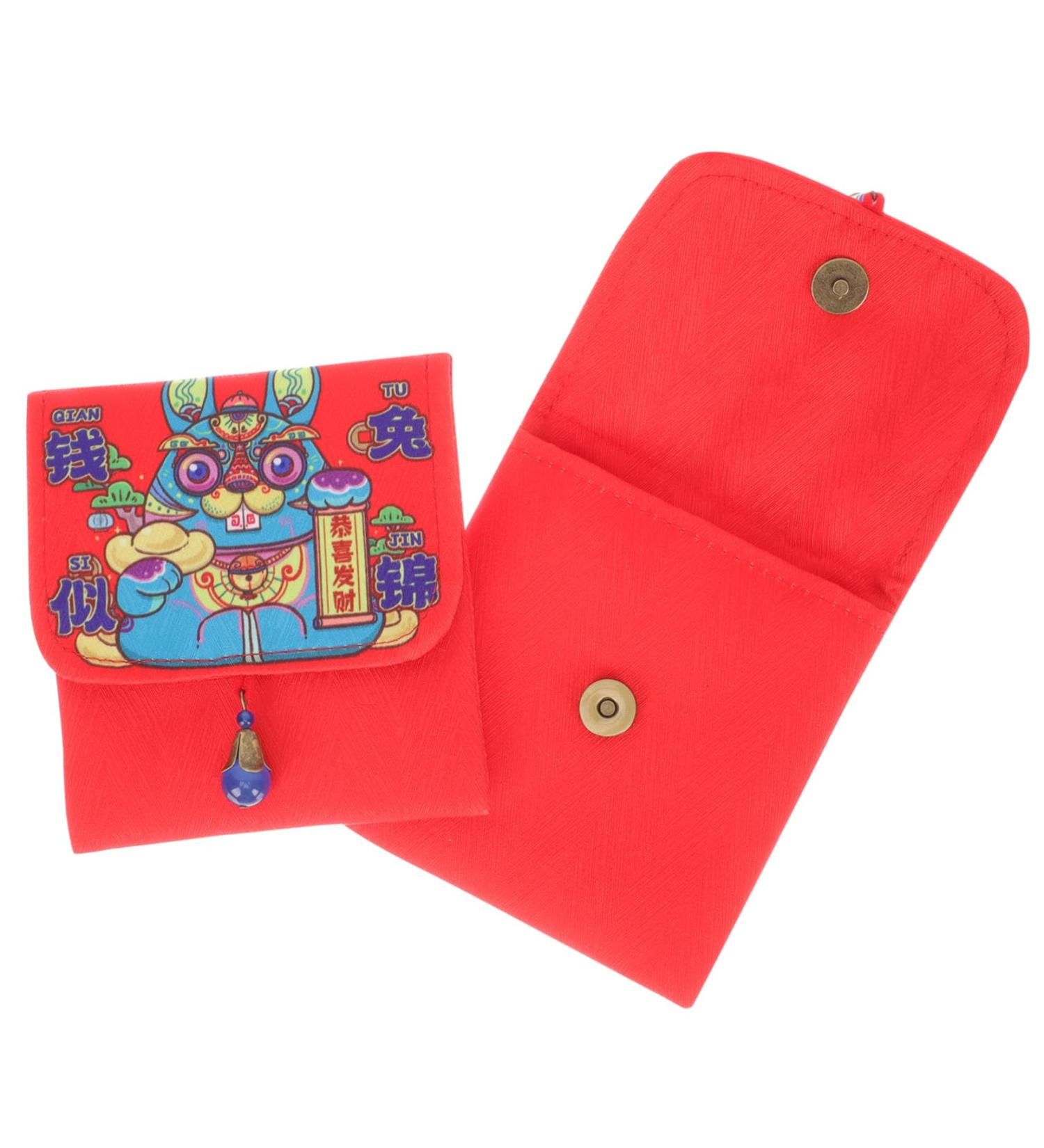 ABOOFAN 8 Pcs 2023 Year of The Rabbit Red Packets Wedding Envelopes Gifts Hong Bao Bag Red Envelope Chinese Wedding Holiday Card Envelope New Year Red Pocket Cloth Lucky Fabric Child - Buy Online on GoSupps.com