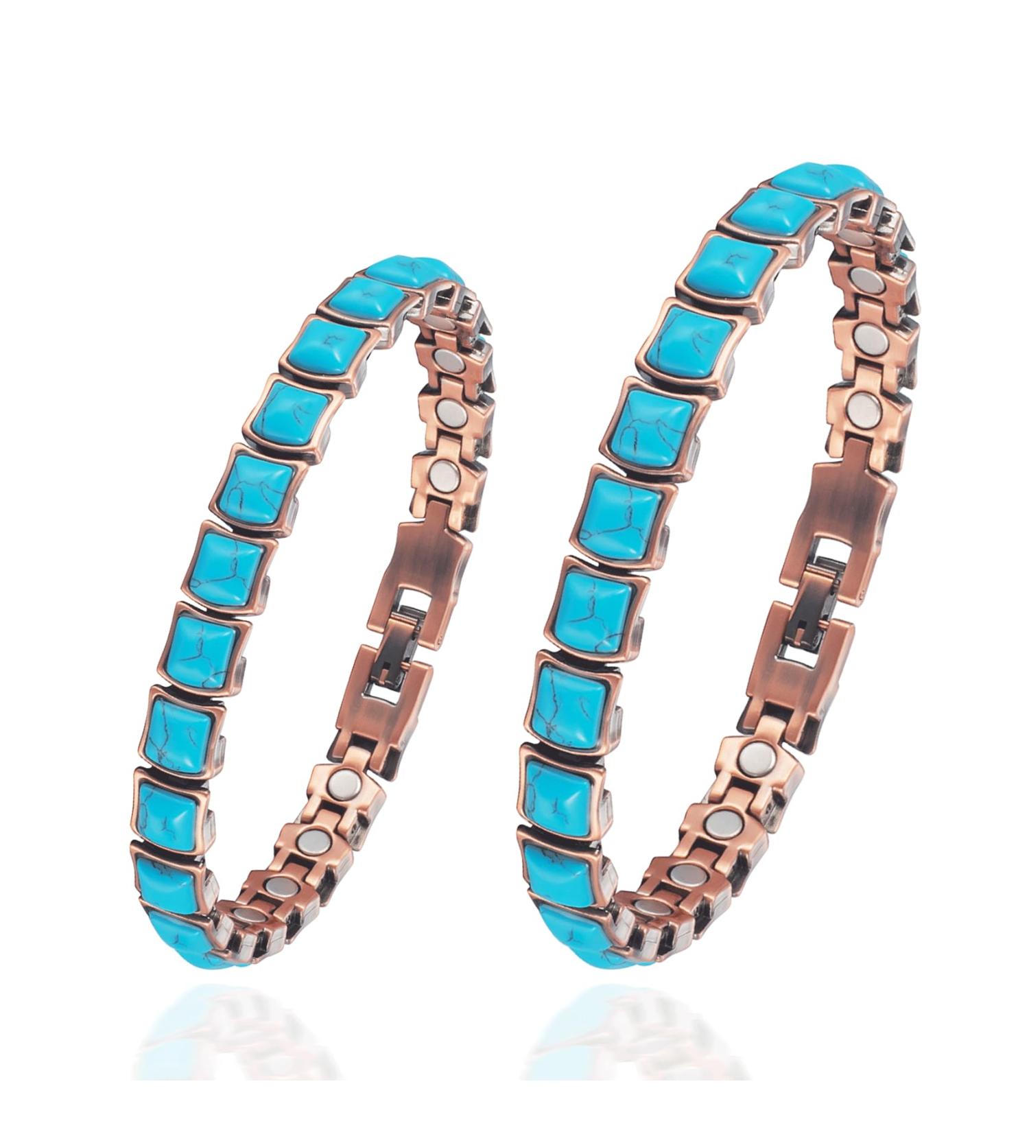 Yinox 3500 Gauss Lady Arthritis Magnetic Therapy Copper Jewelry Set - Relieve Bone Pain & Promote Slimming (Bracelet + Foot Chain) - Buy Online on GoSupps.com