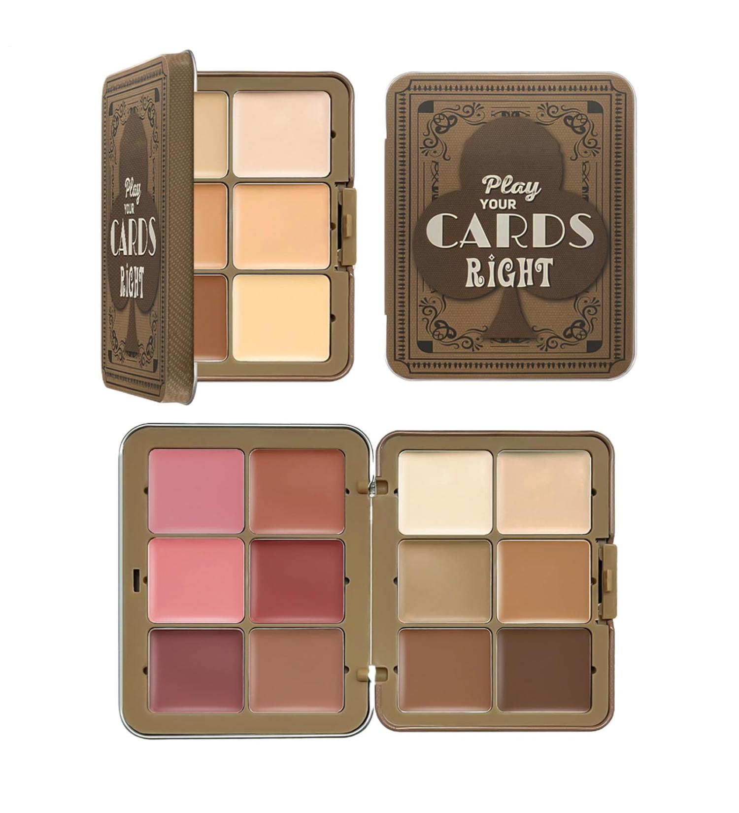 Professional Makeup Palette Cream Concealer Palette | Natural Red Blush Makeup | 12-Color Face Contour Palette for Complexion Makeup - Buy Online on GoSupps.com