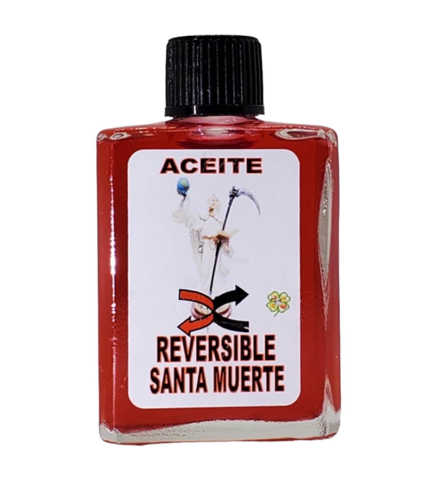 Holy Death x Reversible Oil (Santa Muerte X Reversible Aceite) Spiritual Anointing Oil by CASA ESOTERICA MAGICK SPACE- Reverse Black Magick with Santisima Murete-0.5 FL OZ (3 Pack) - Buy Online on GoSupps.com
