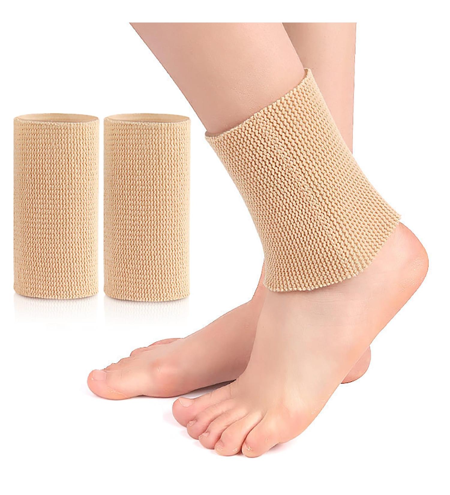 2 Pcs Ankle Brace Ankle Gel Sleeves Skate Socks Protection for Figure Skating Hockey Roller Inline Riding Ankle Compression Sleeve (Skin) - Buy Online on GoSupps.com