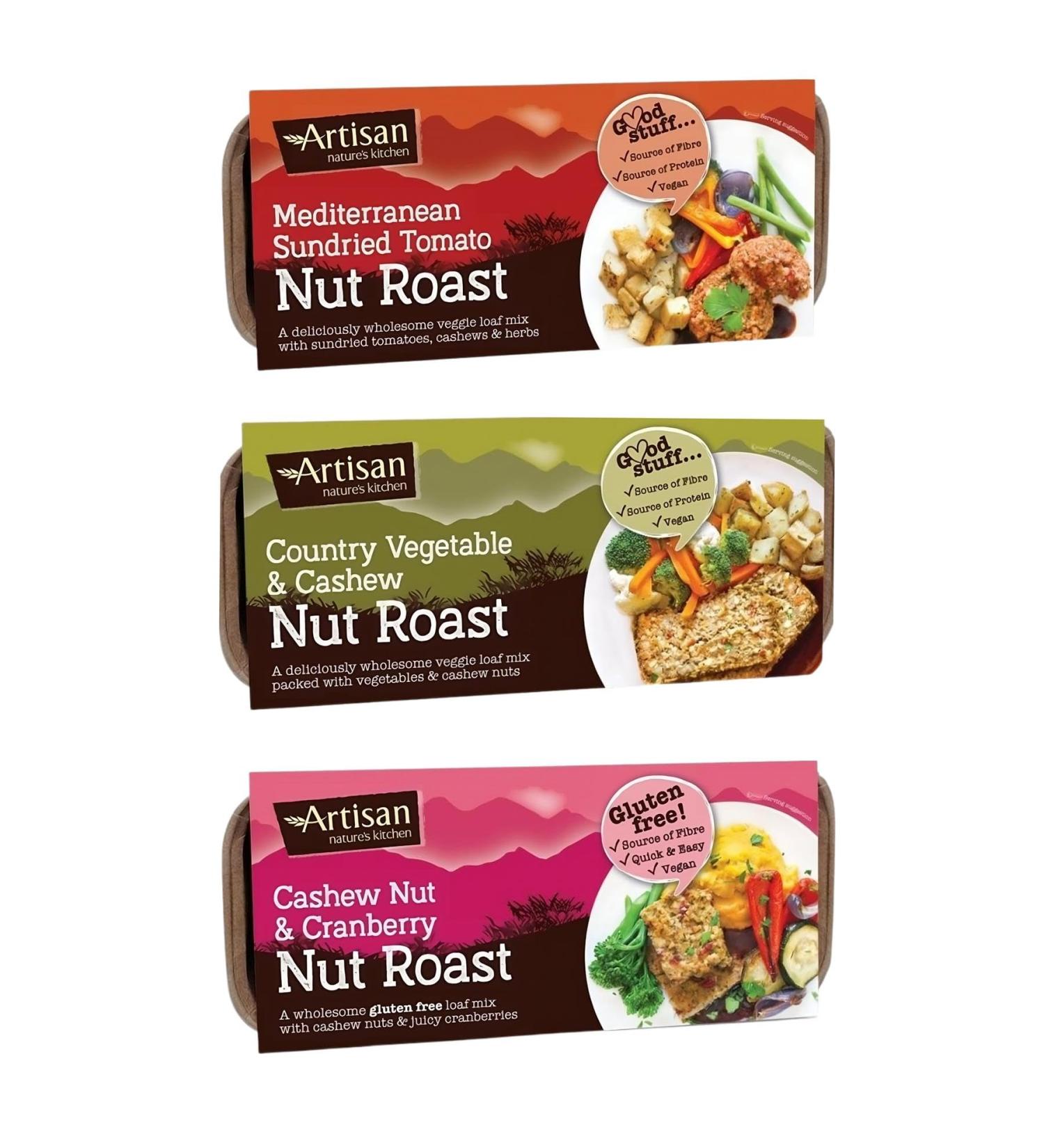 Artisan Grain Nuts 200g Pick N Mix - Create Custom Box Combo with 3 Flavours - Country Veg & Cashew Gluten Free Cashew & Cranberry Mediterranean Sundried Tomato - Pack of 2 200 g (Pack of 2) - Buy Online on GoSupps.com