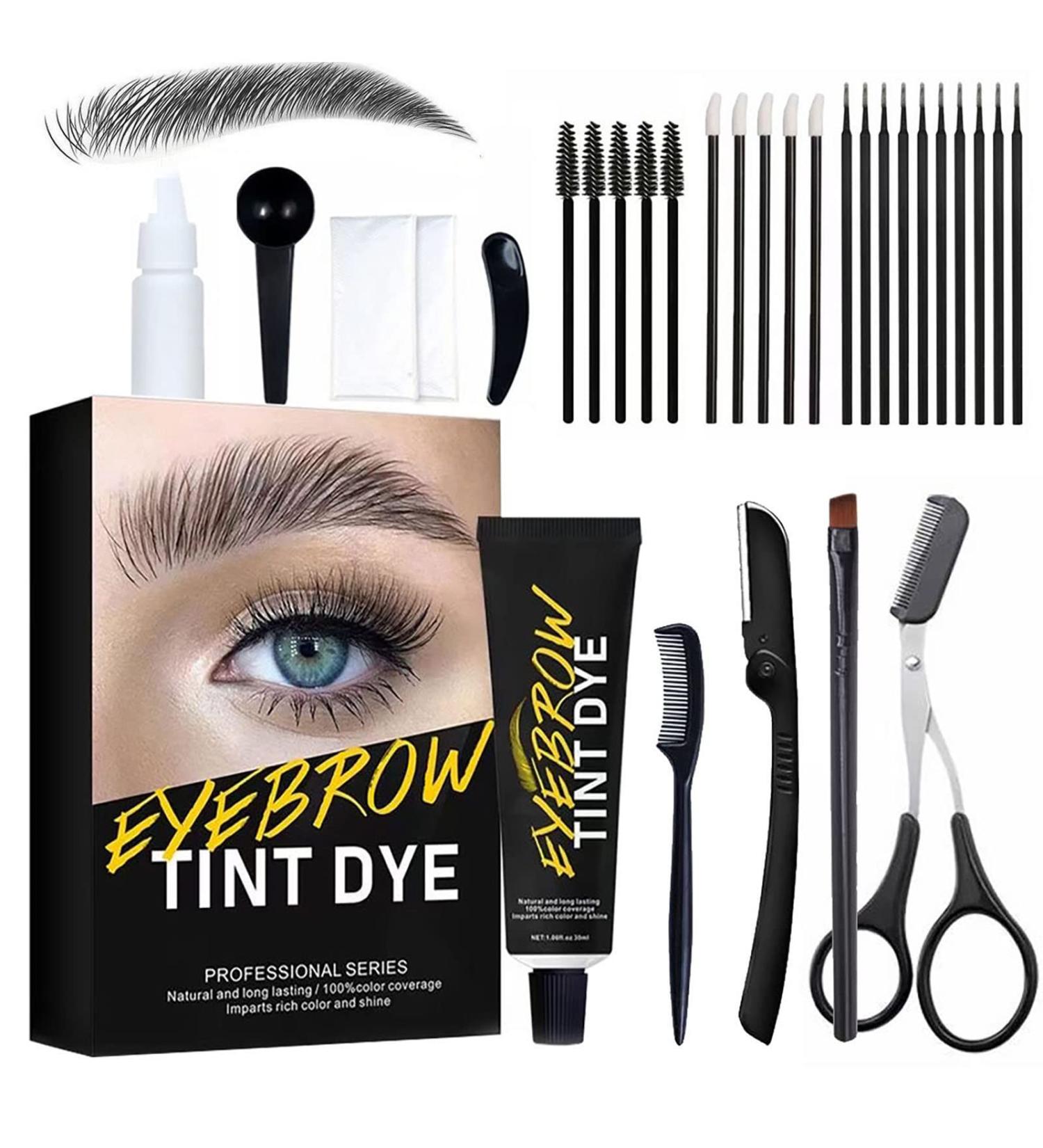Black Eyebrow & Eyelash Color Kit for Salon & Home Use - Buy Online on GoSupps.com