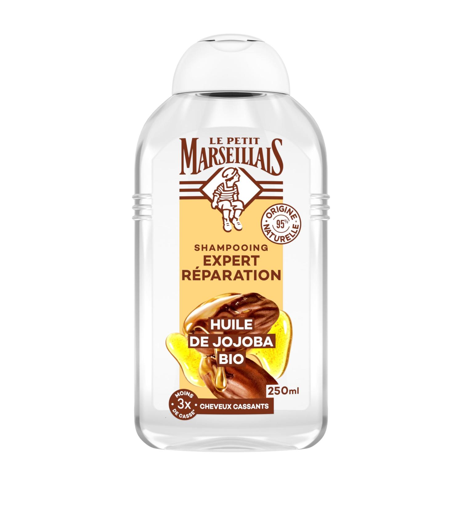 Le Petit Marseillais | Expert Repair Shampoo with Organic Jojoba Oil (250 ml bottle) Repairing shampoo for brittle hair Silicone-free hair care - Buy Online on GoSupps.com