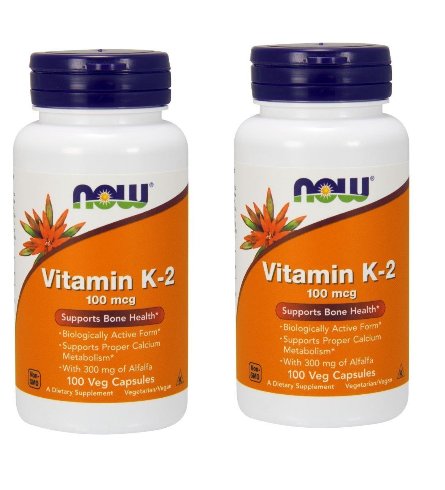 Now Foods Vitamin K-2 100 mcg - 100 Vcaps ( Multi-Pack)