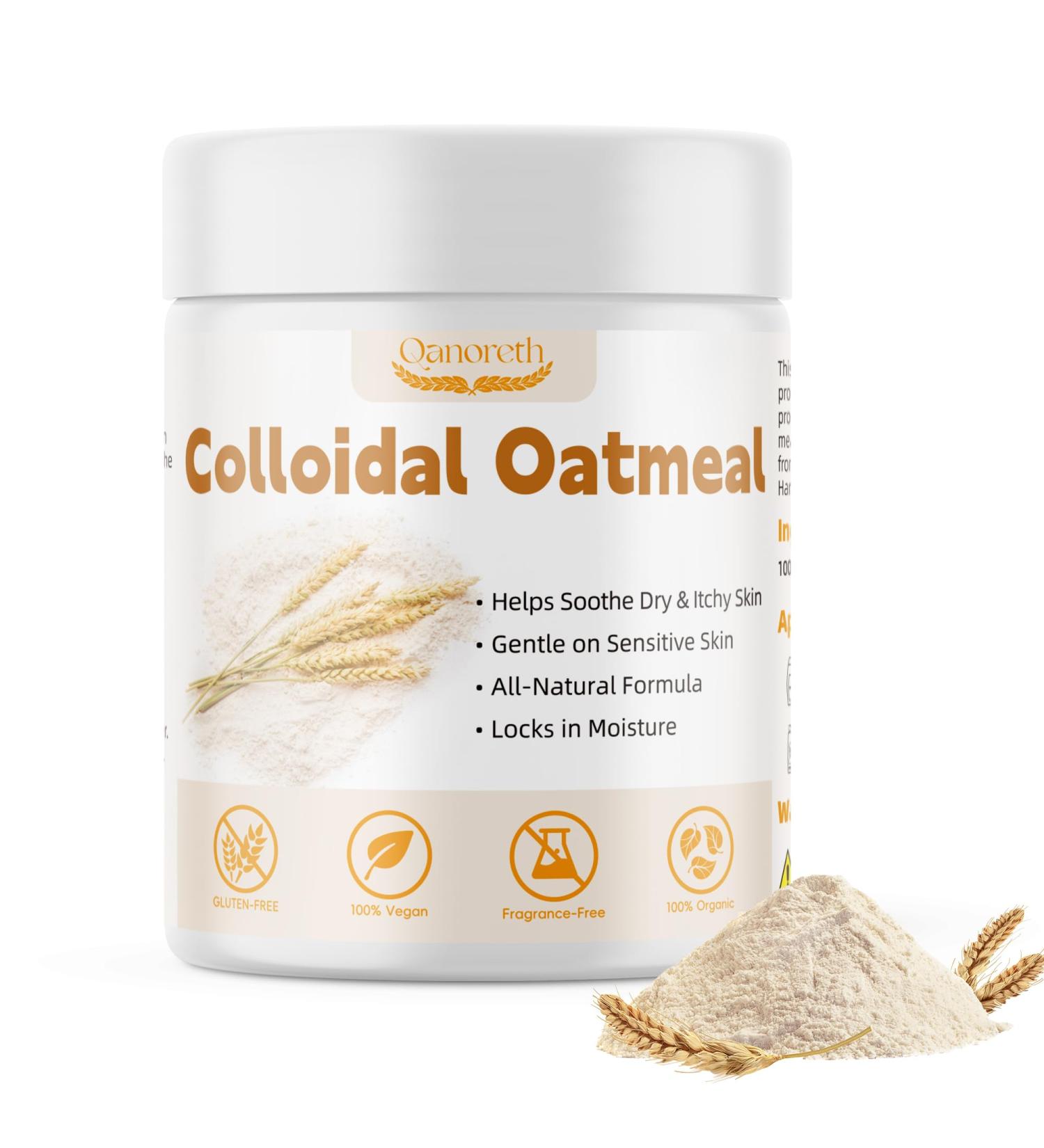 Colloidal Oatmeal 100% Organic Colloidal Oatmeal Powder for Sensitive Dry or Eczema-Prone Skin Relief Fragrance-Free Gluten-Free Ideal for ColloidalOatmeal Bath Lotions DIY Skincare & Soap Making - Buy Online on GoSupps.com
