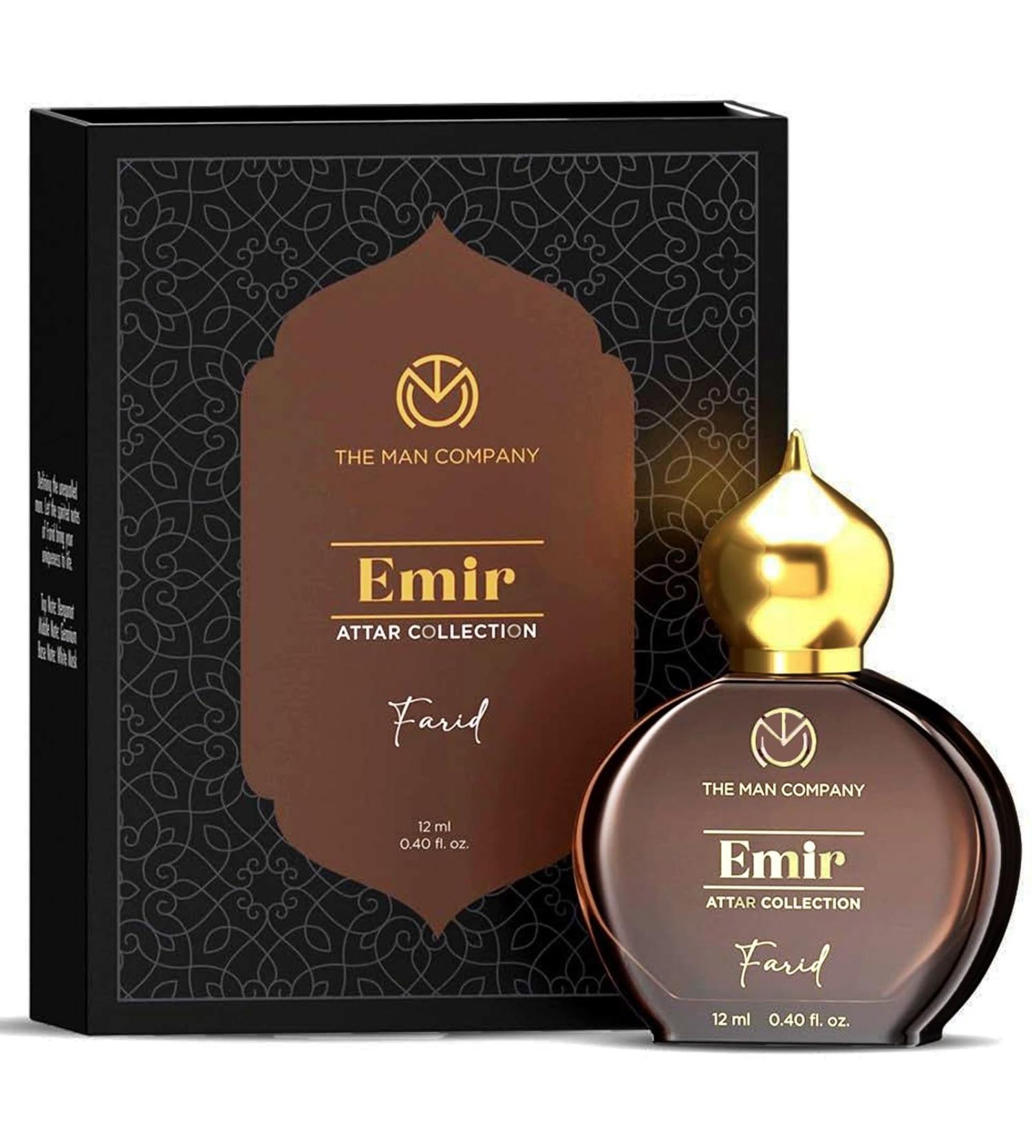 The Man Company 100% Alcohol-Free Attar Perfume for Men Farid Emir Collection | Premium Long Lasting Fragrance | 35% Highly Concentrated Perfume Oil - Buy Online on GoSupps.com