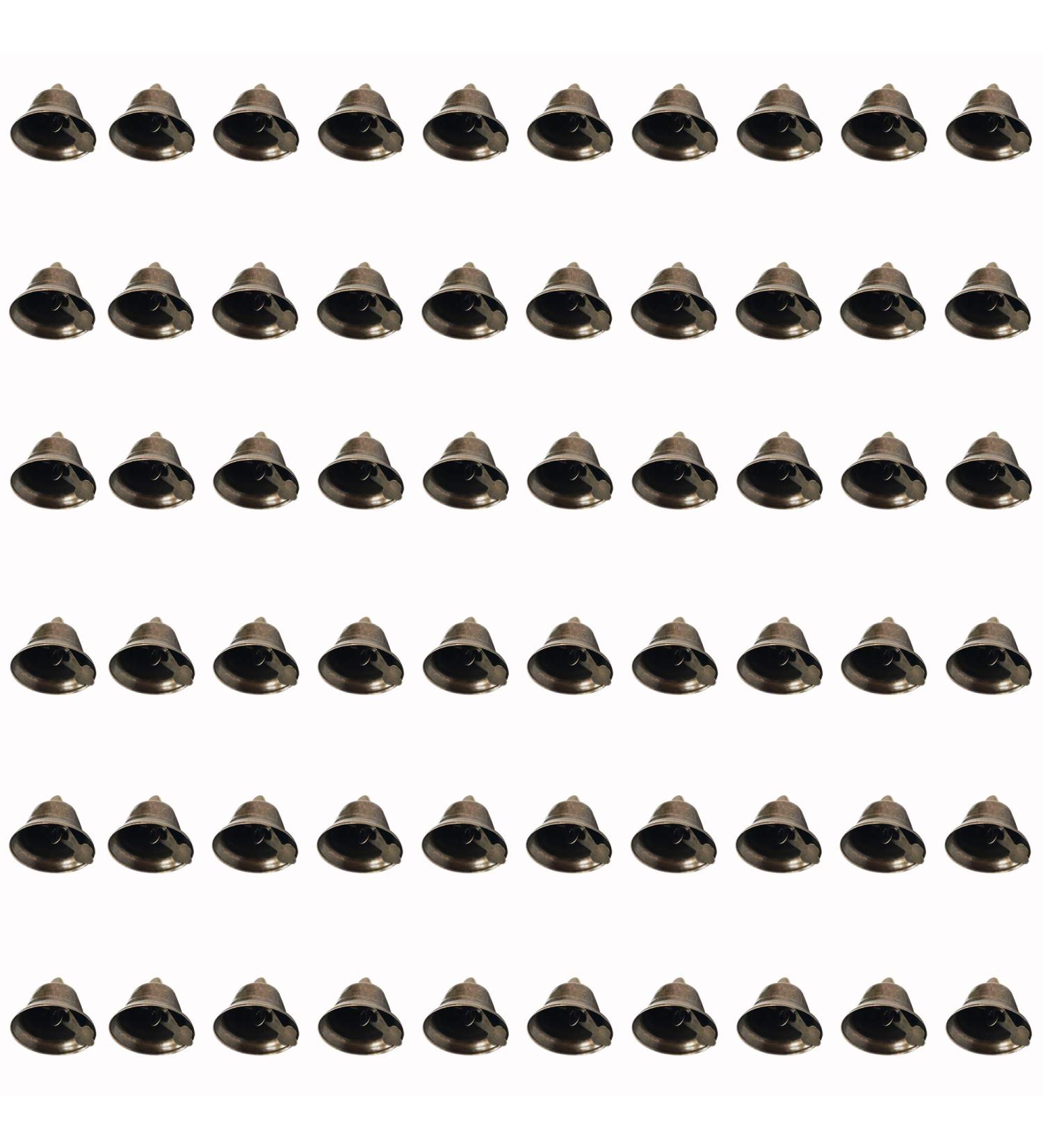60pcs 1 inch Vintage Bronze Bells - Mini Liberty Bells for Crafts, Wind Chimes & Decorating - Buy Online on GoSupps.com