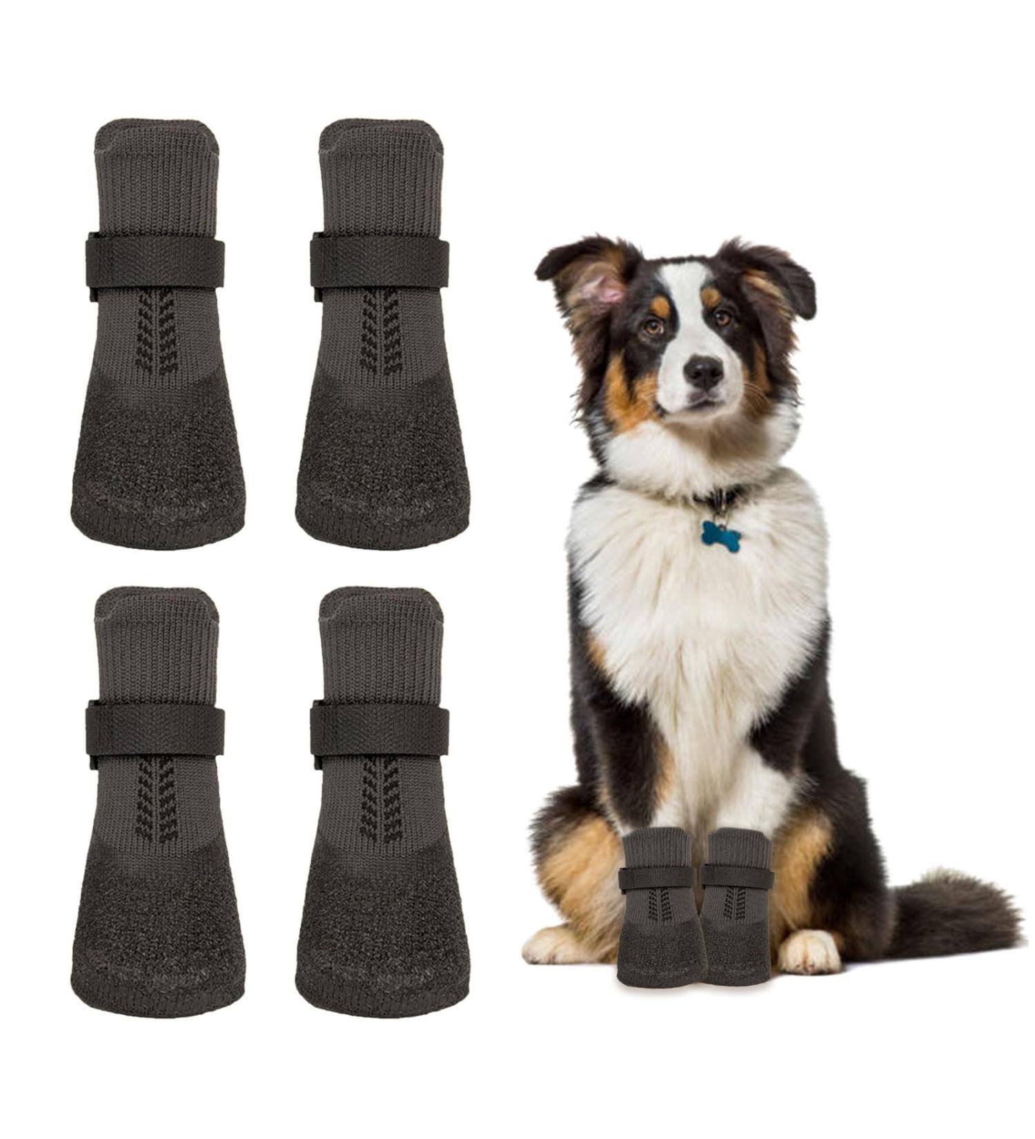 Verdpe Dog Shoes - 4 Pack Anti-Slip Paw Protection Socks with Adjustable Straps for Outdoor Use - Prevent Licking & Sliding - Buy Online on GoSupps.com