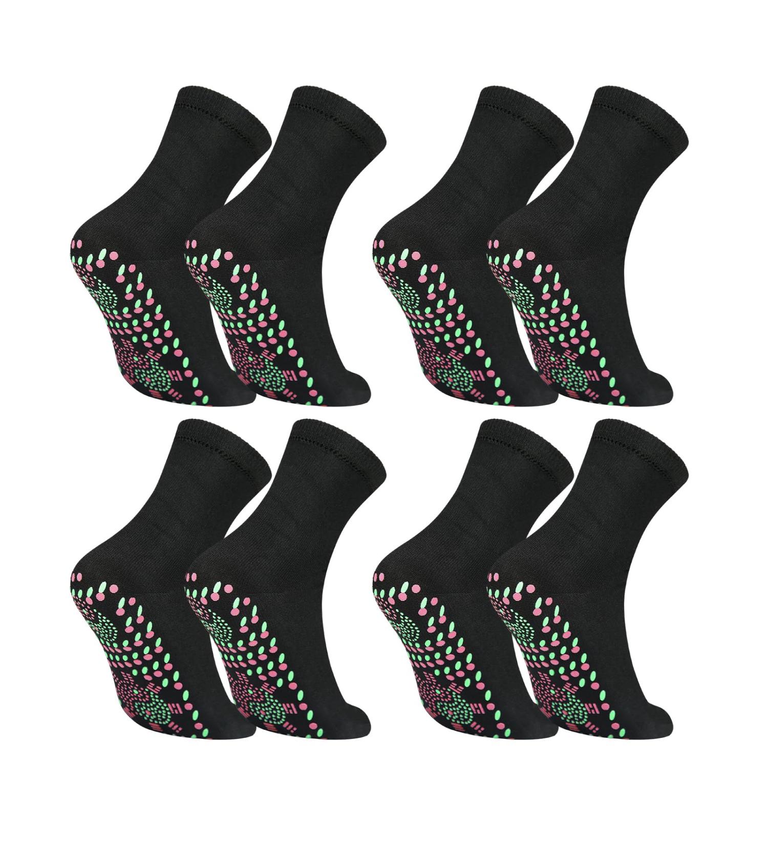 Liamostee Health Socks - 4 Pack Self-Heating Thermotherapeutic Tourmaline Slimming Socks for Weight Loss - Buy Online on GoSupps.com