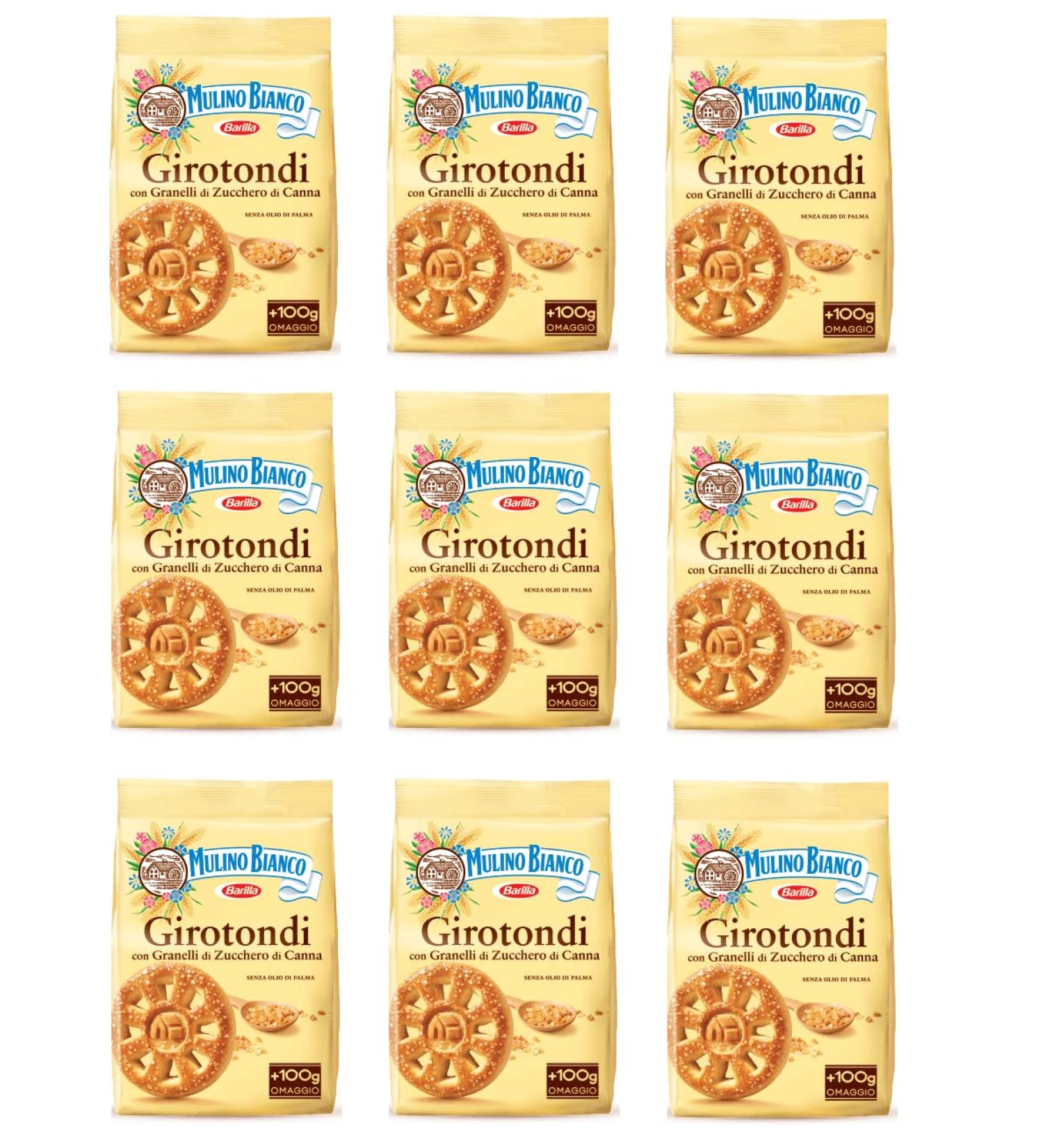  Mulino Bianco Pack of 9 Mulino Bianco Girotondi biscuits with sugar granules 700g - Buy Online on GoSupps.com