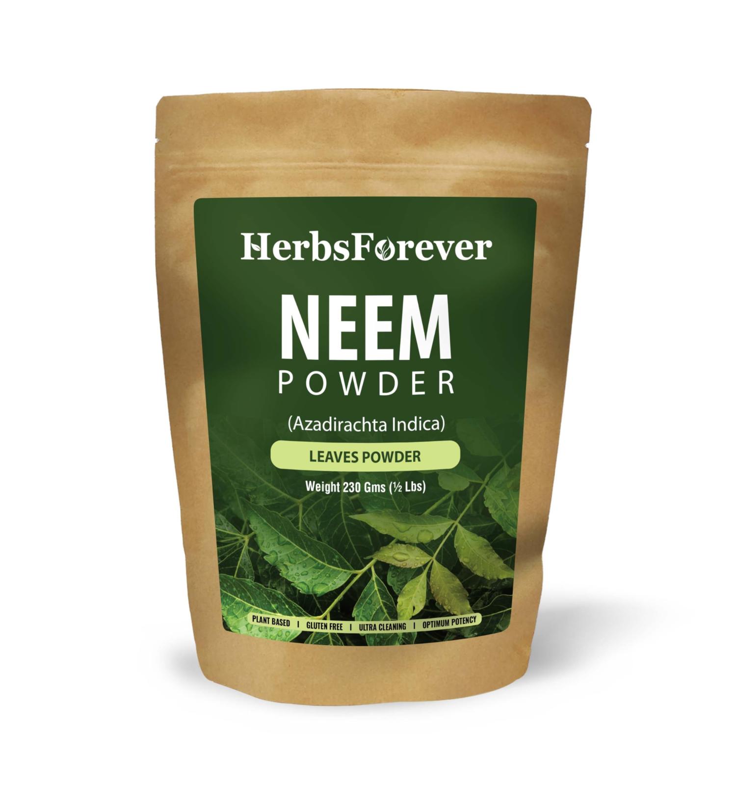 Herbsforever Neem Powder Azadirachta Indica Promotes Healthy Skin 230 GMS - Buy Online on GoSupps.com