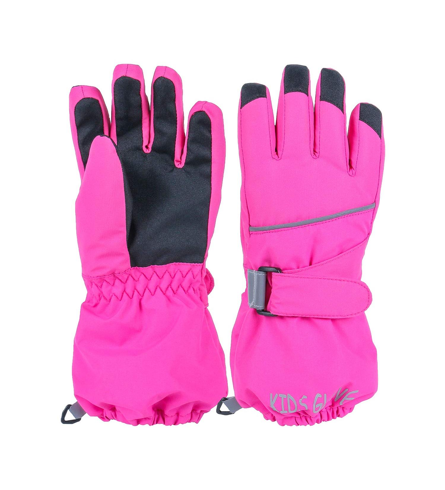 Kids Ski Gloves - Waterproof Winter Warm Anti-Slip Snow Gloves - Pink - Boys and Girls (4-14 Years) - Size M (8-10 Years) - Buy Online on GoSupps.com