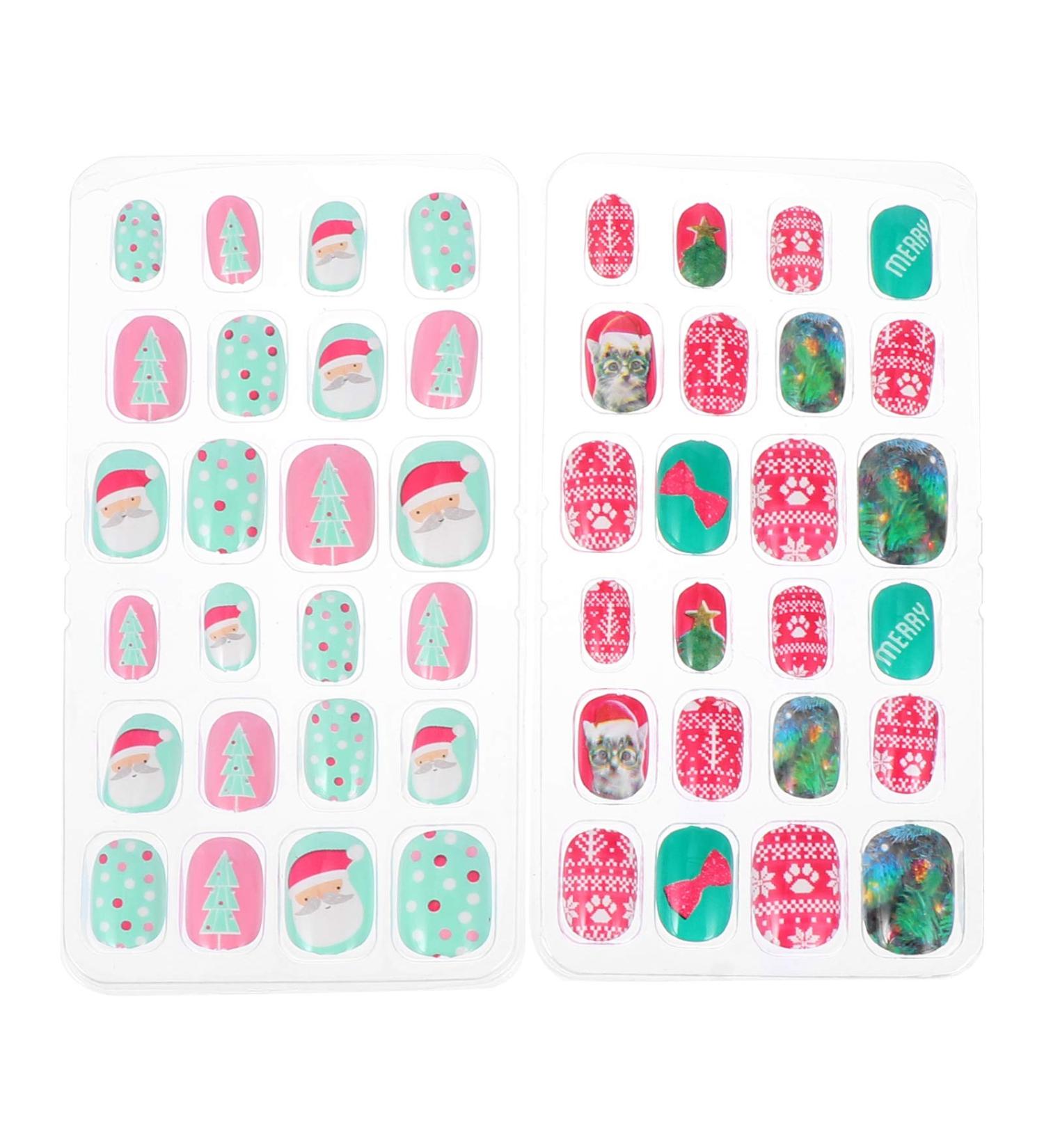 2 Christmas Nail Stickers Santa Fake Nail Christmas Fake Nails Fake Acrylic Nails Diy Fake Nails Christmas Nail Tips Kids Fake Nails Fake Nail Tips Child Abs Artificial - Buy Online on GoSupps.com