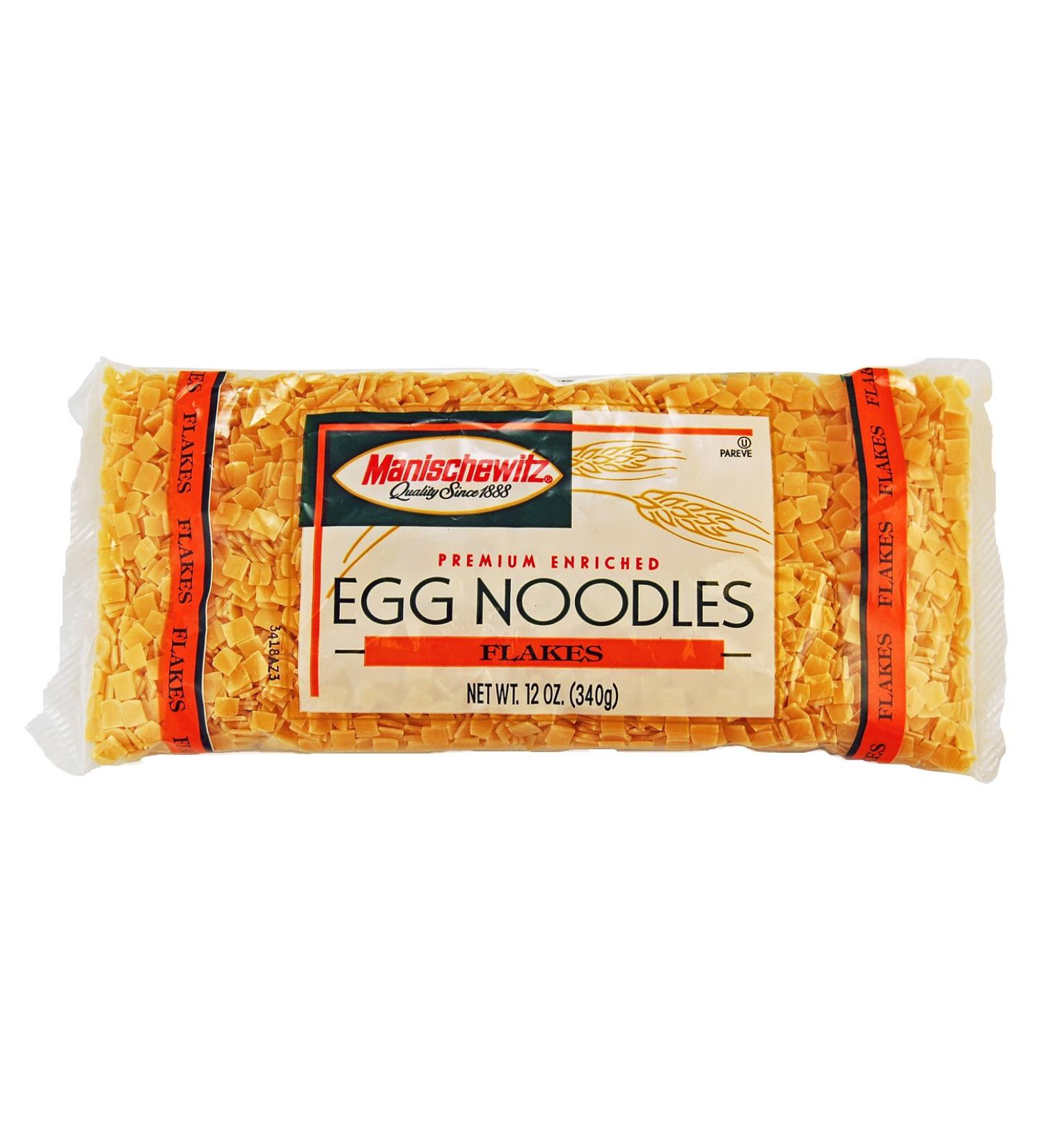 MANISCHEWITZ Flakes Egg Noodles, 12-Ounce Bags (Pack of 12)