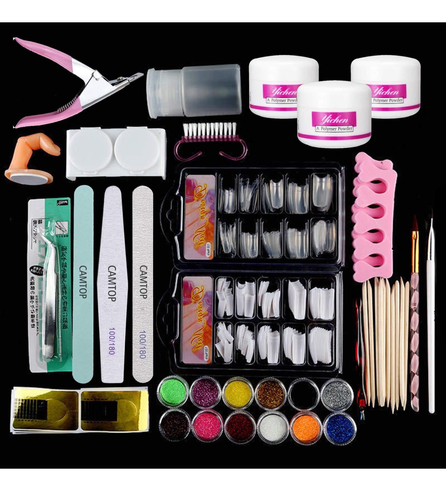 CAMTOP Acrylic Nail Kit Full Set for Beginners - 22 pcs Professional Manicure & DIY Nail Art Tools - Buy Online on GoSupps.com