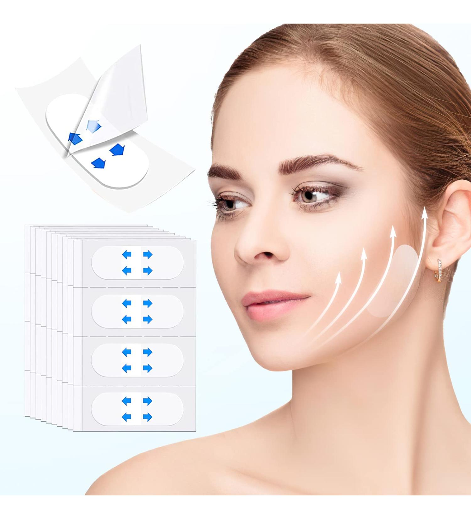 Face Lift Tape Wrinkle Patches - Instant V-shaped Face Lift | 40 PCS Waterproof Face Lifting Tape for Smooth Facial Skin and Double Chin Wrinkles - Buy Online on GoSupps.com