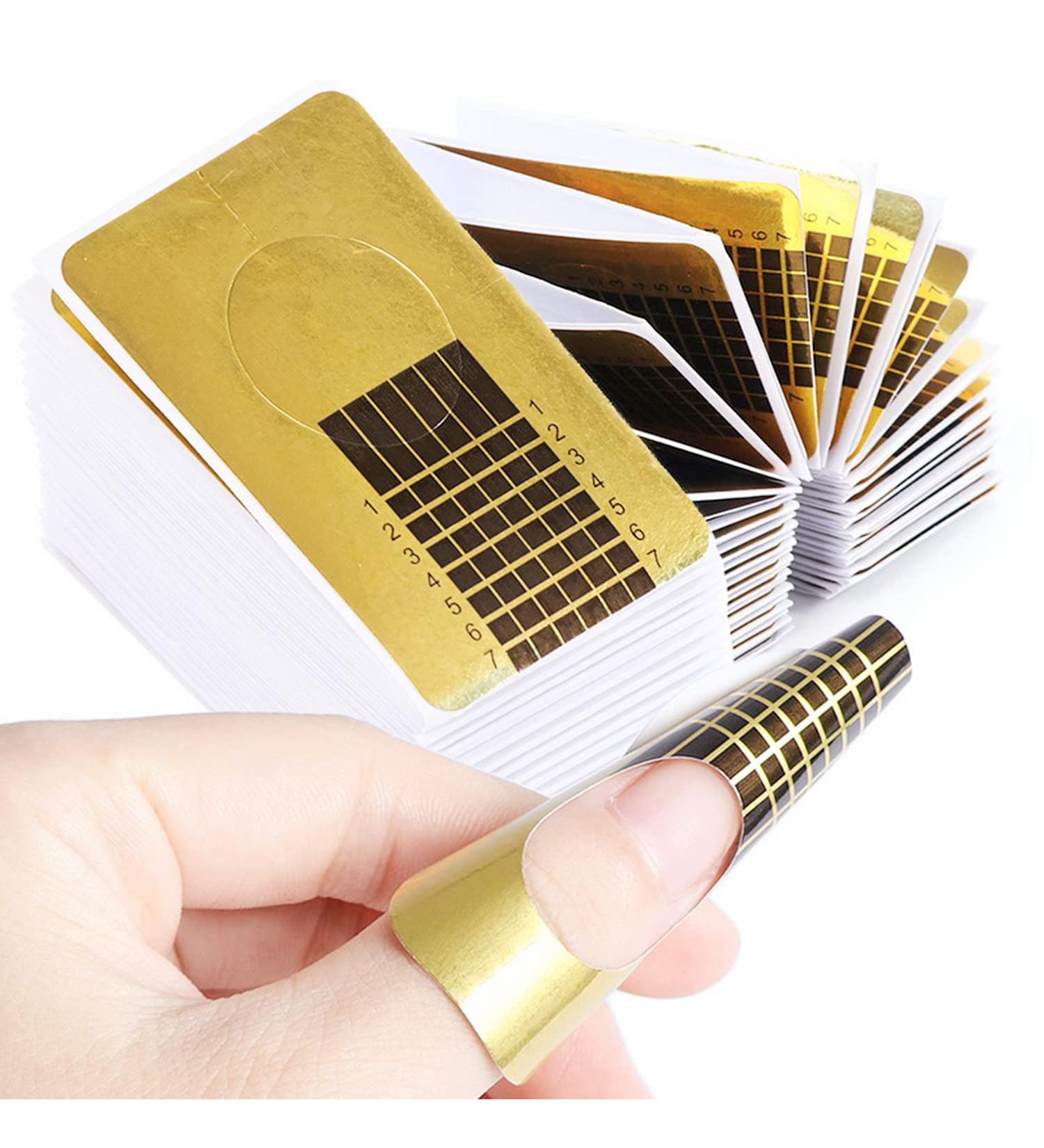 200pcs LATRAT Nail Screen Extender - Gold Rectangular Nail Art Extension Tray for Gel & Resin Nails - International Shipping Available - Buy Online on GoSupps.com