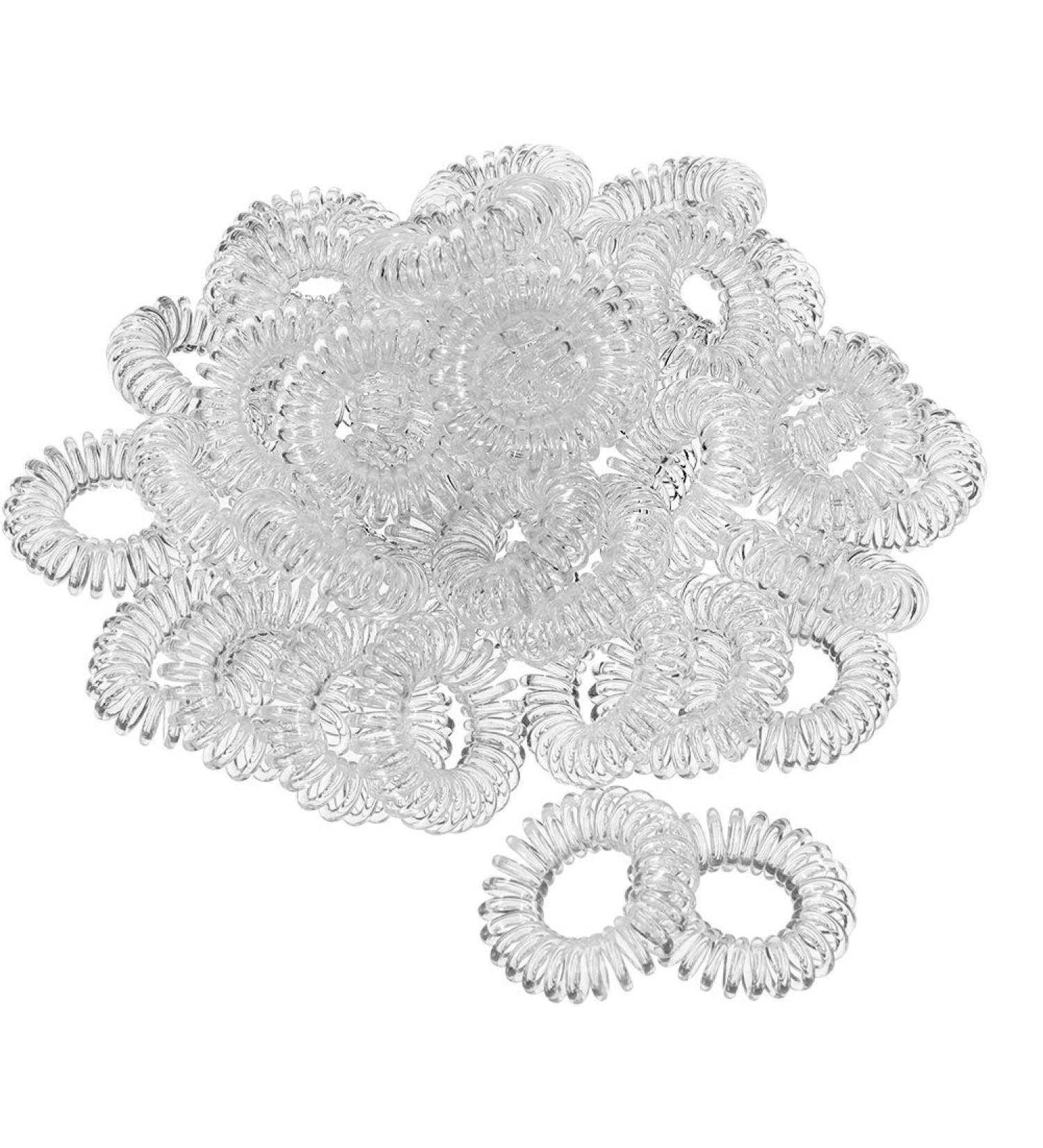 FIDGET PENCIL 40 PCS Spiral Hair Ties - No Crease Traceless Phone Cord Elastic Waterproof Coil Transparent Clear - Buy Online on GoSupps.com