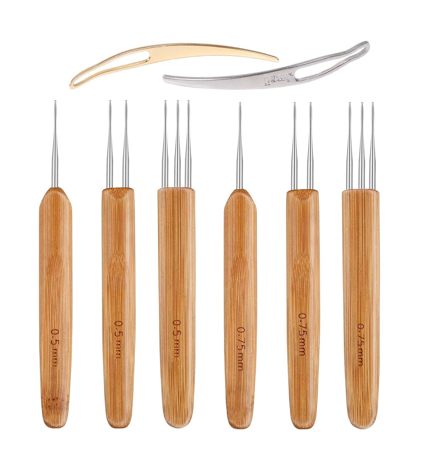 Dreadlock Crochet Hook Set - 8 Pcs Braid Hair Needle for Weaving and Dreadlocks - Buy Online on GoSupps.com