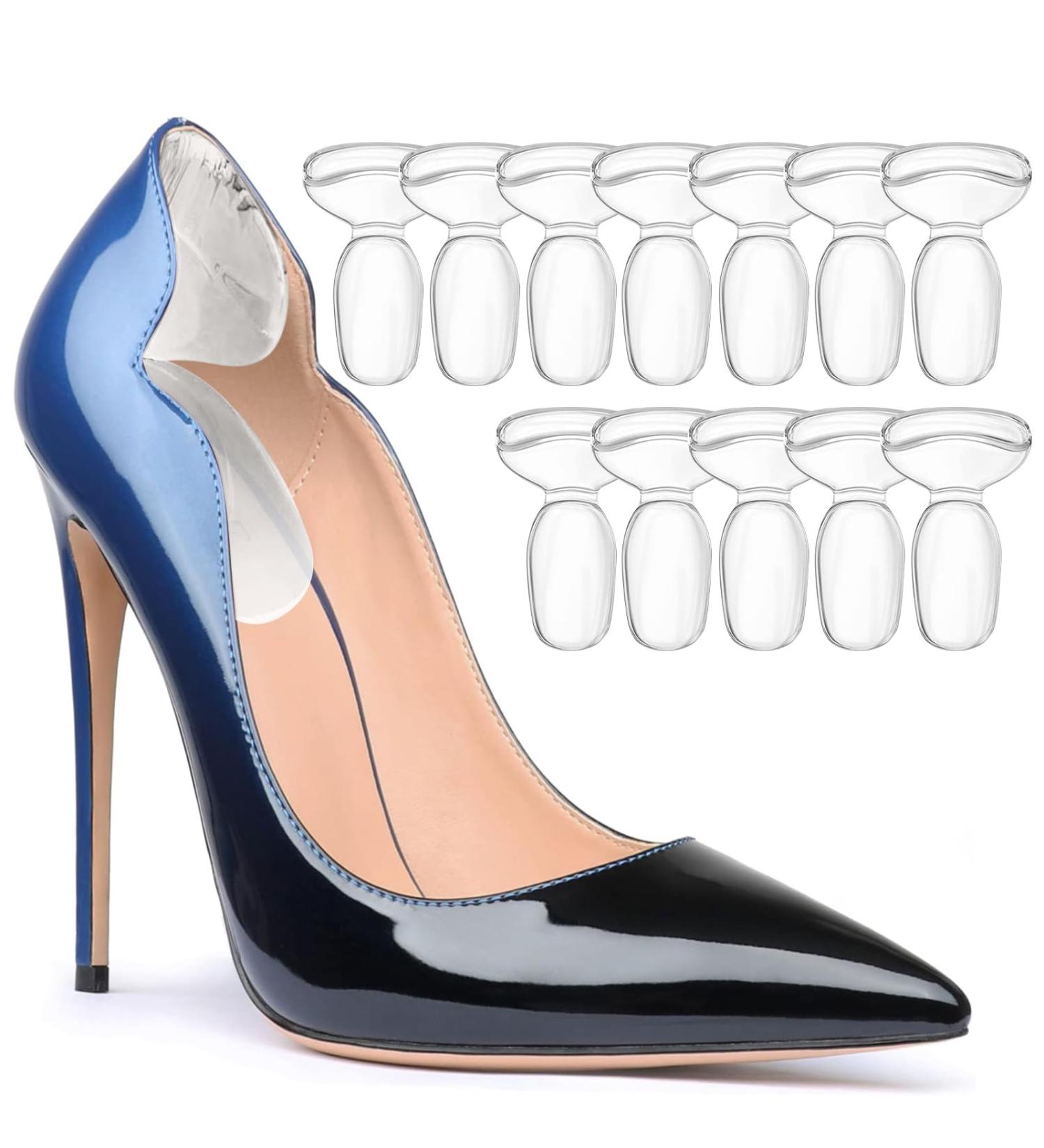 ONUEMP 12 Pieces Heel Pads - Silicone Heel Protectors & Comfort Cushions for Women | Heel Pain Relief & Blister Prevention - Buy Online on GoSupps.com