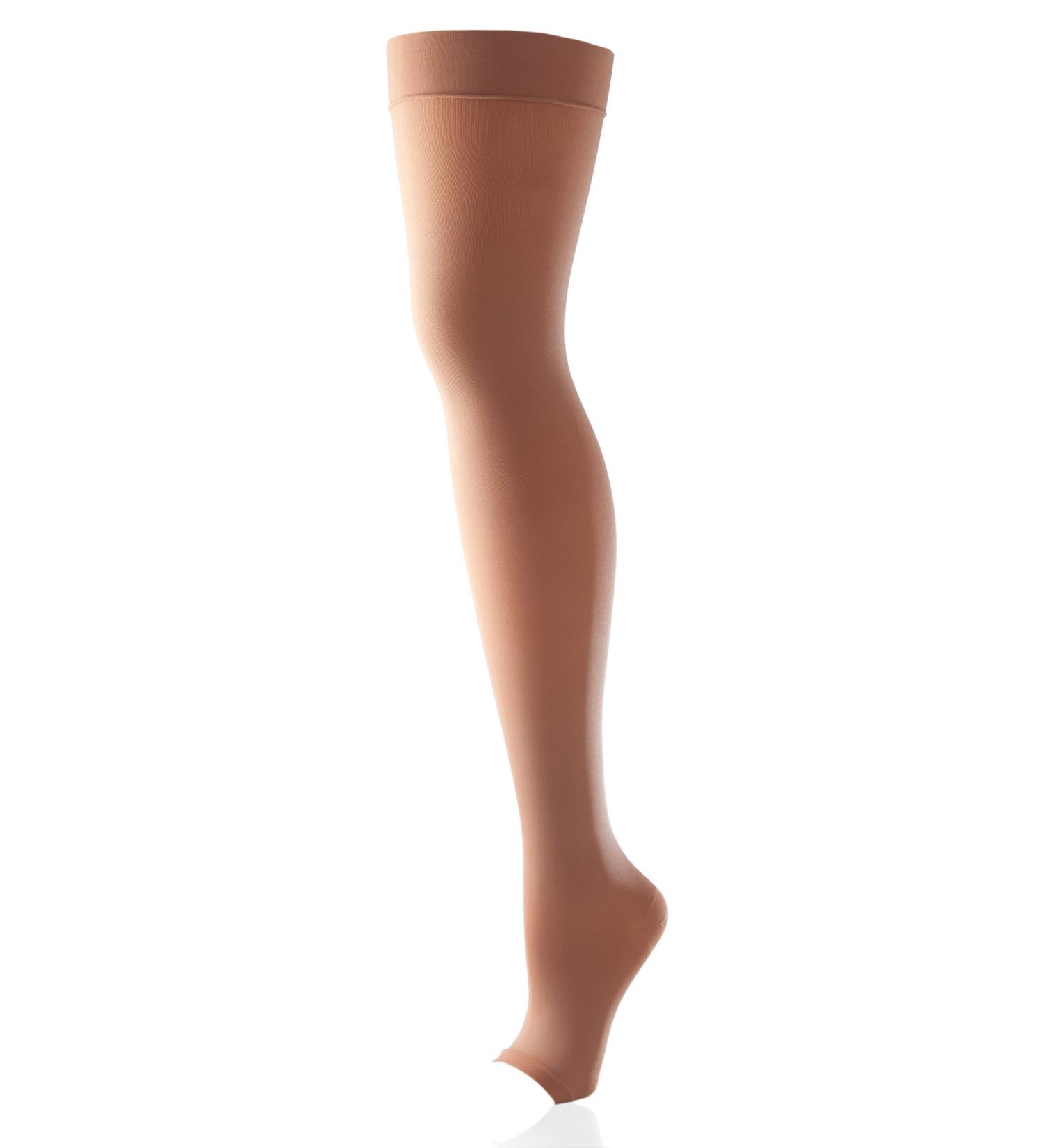 Activa Class 2 Thigh Support Stockings open toe 18 - 24 mmHg Sand Large