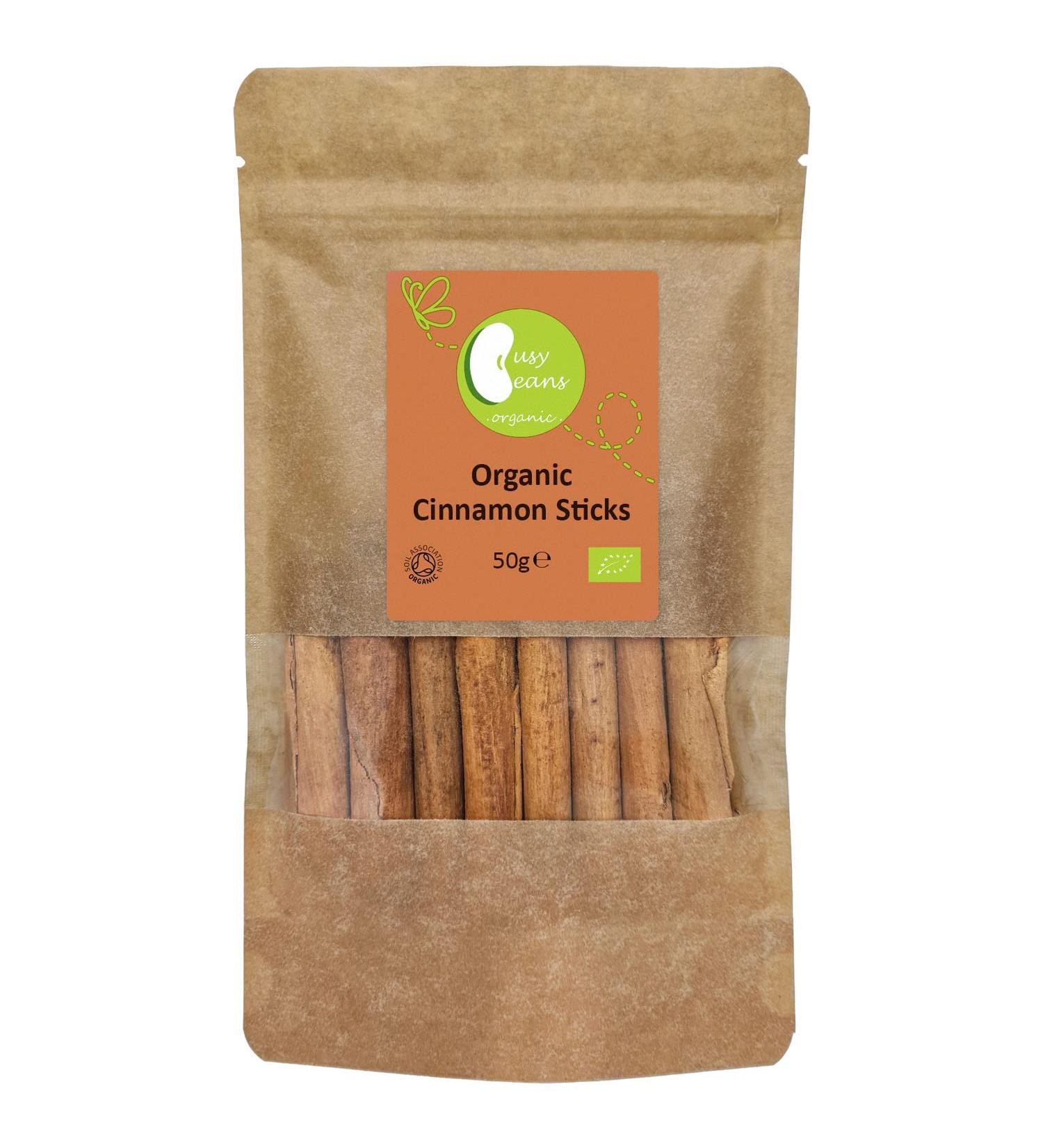 Organic Ceylon Cinnamon Sticks - Certified Organic- by Busy Beans Organic (50g) - Buy Online on GoSupps.com