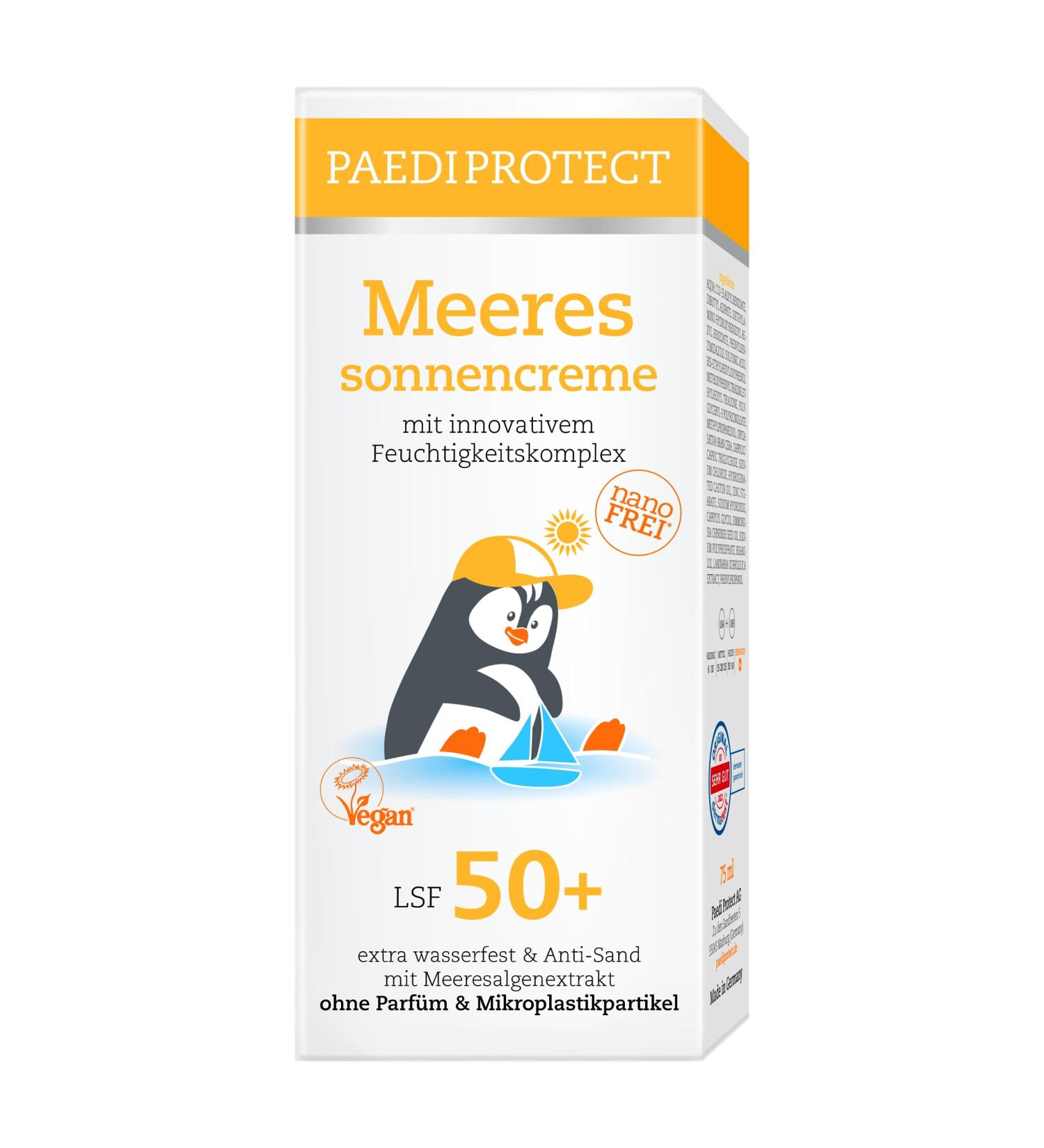 PAEDIPROTECT Seasonne Cream Kinder Baby SPF 50+ | Waterproof Perfume-Free Sunscreen | UVA/UVB Protection | Vegan & Microplastic-Free | 75ml - Buy Online on GoSupps.com