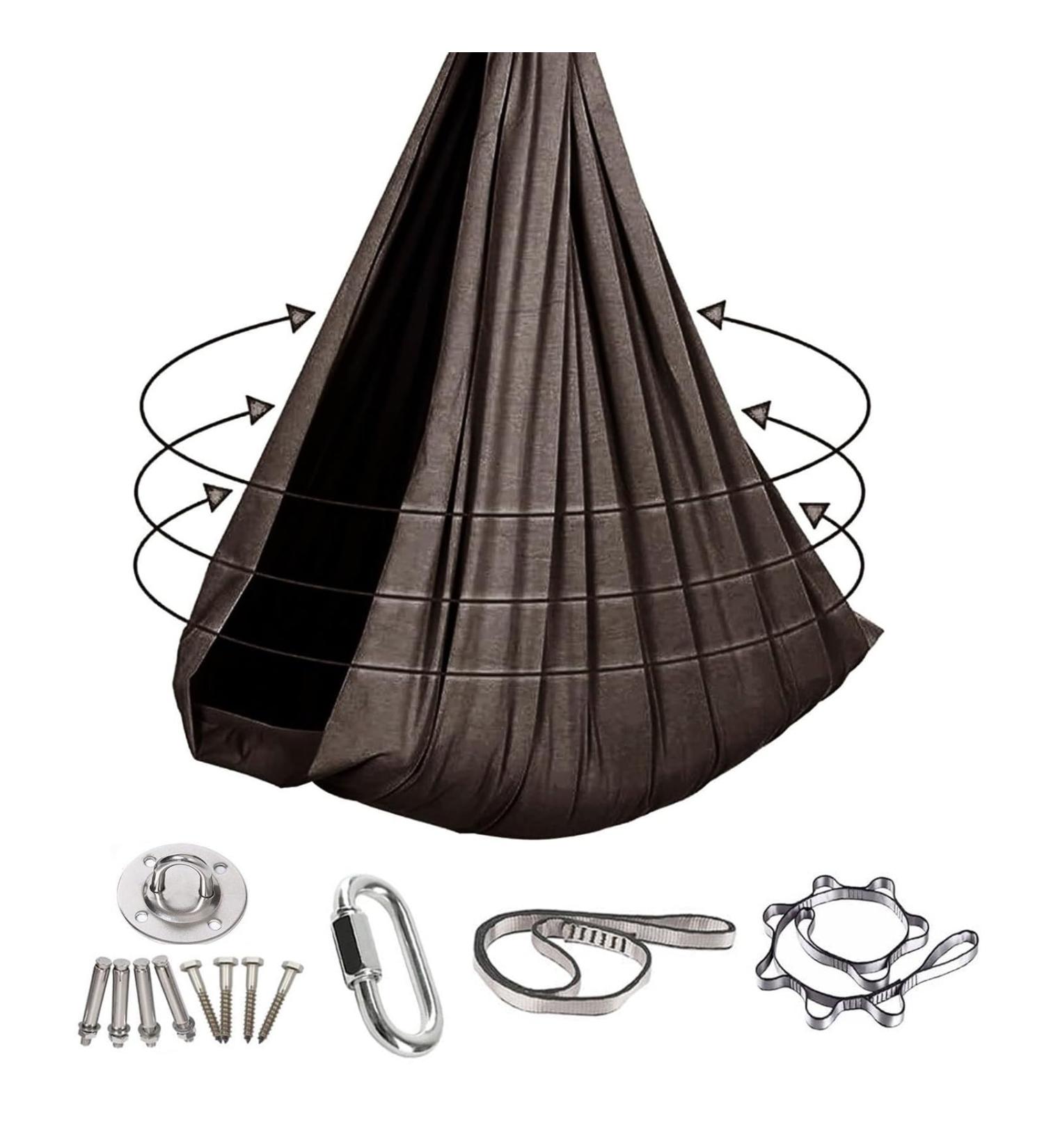SSIMOO Stretchy Sensory Body SOX | Full-Body Wrap for Autism & Anxiety Relief | Black 150x280cm - Buy Online on GoSupps.com