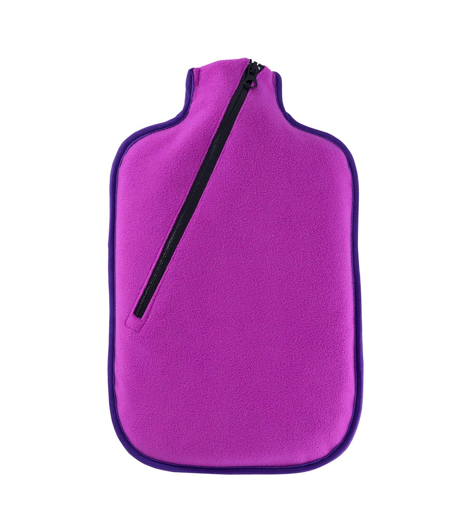 Hugo Frosch Eco Hot Water Bottle 2.0L - Softshell Cover in Berry | Eco-Friendly Comfort for All - Buy Online on GoSupps.com